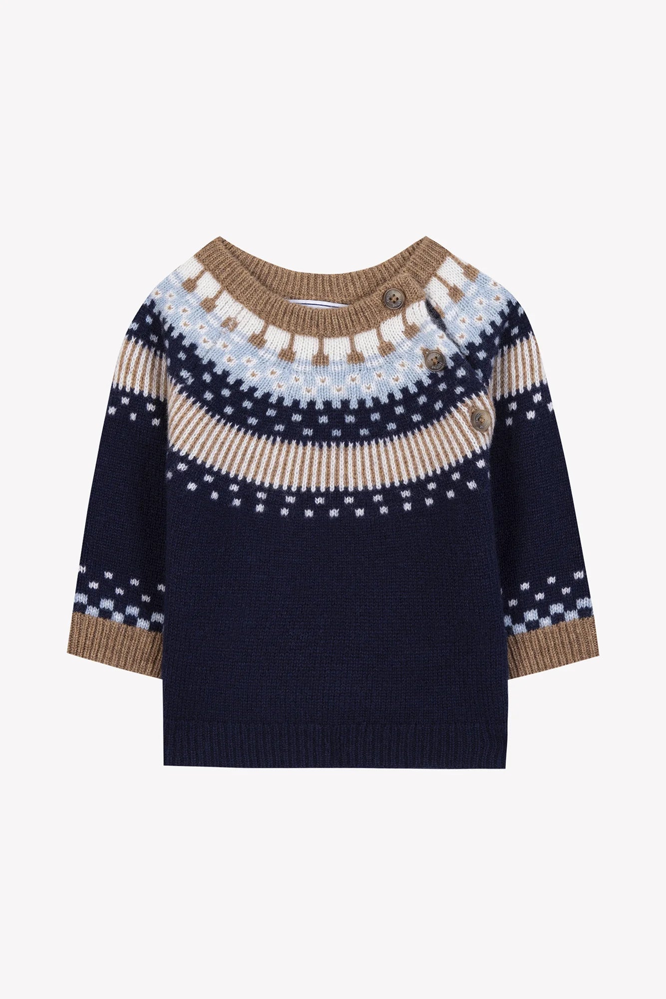 Jumper - Jacquard Print Navy