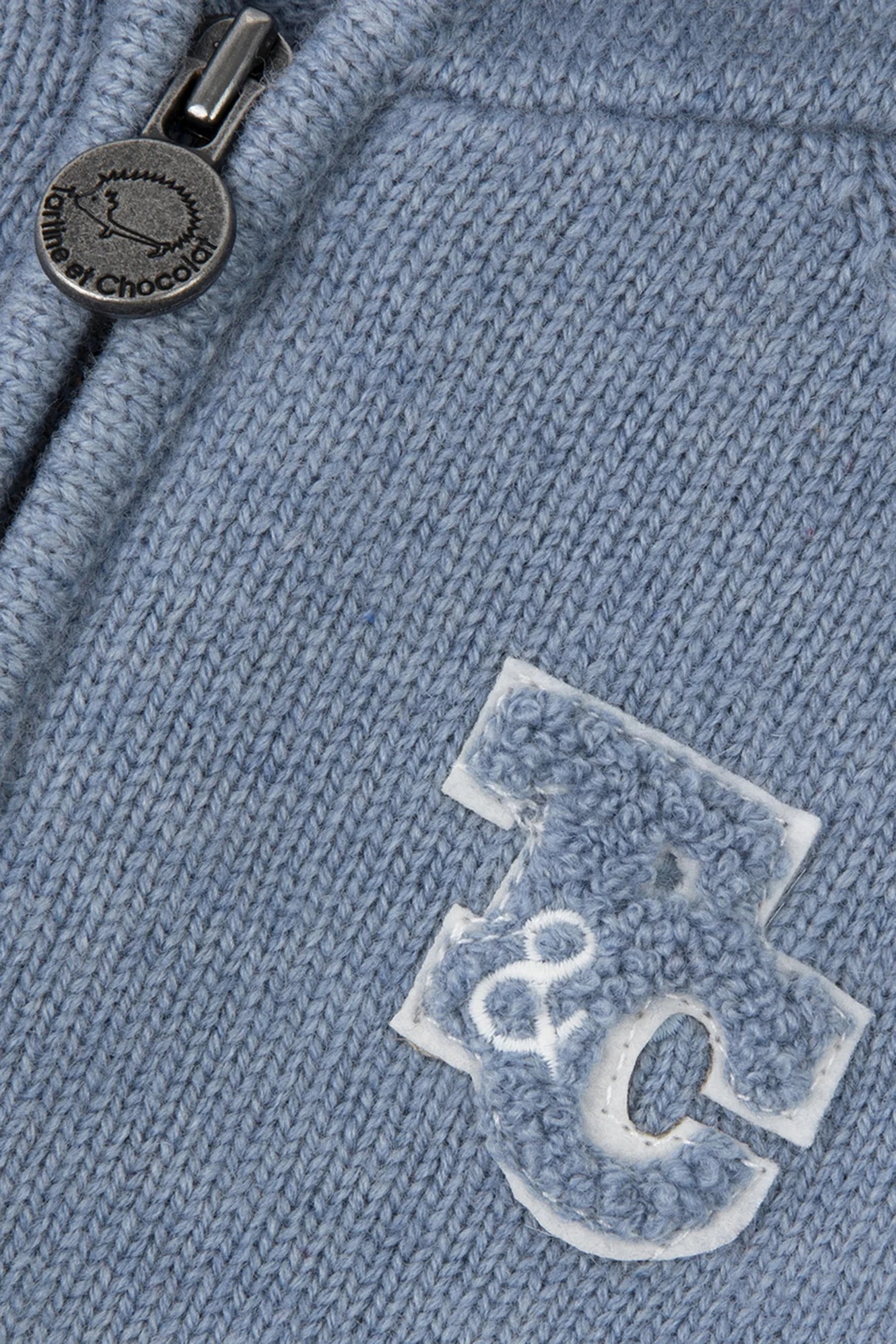 Cardigan - Ice Blue Zipped