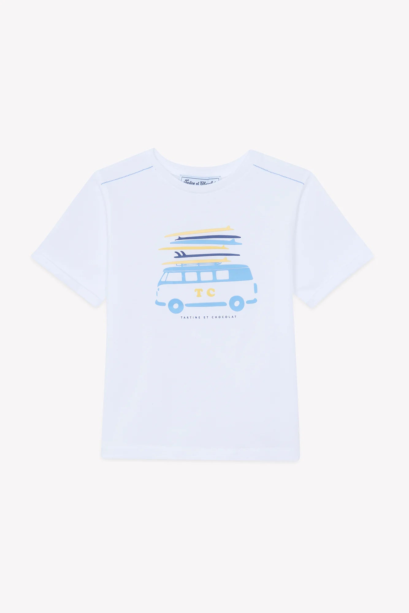 T-Shirt - Cloud Blue Cotton Traveller Illustration