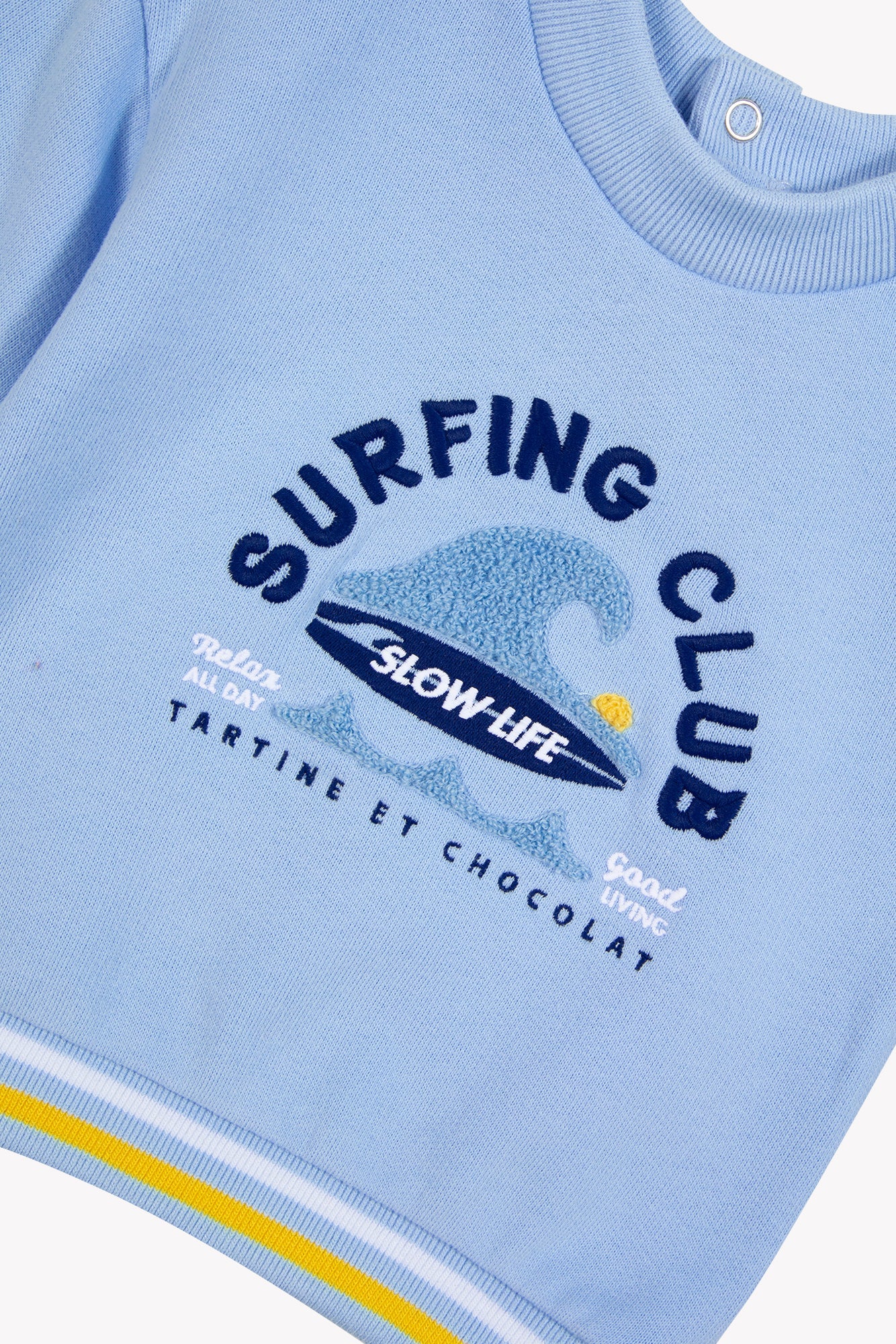 Sweatshirt – Wolkenblau Baumwolle Surfing Club