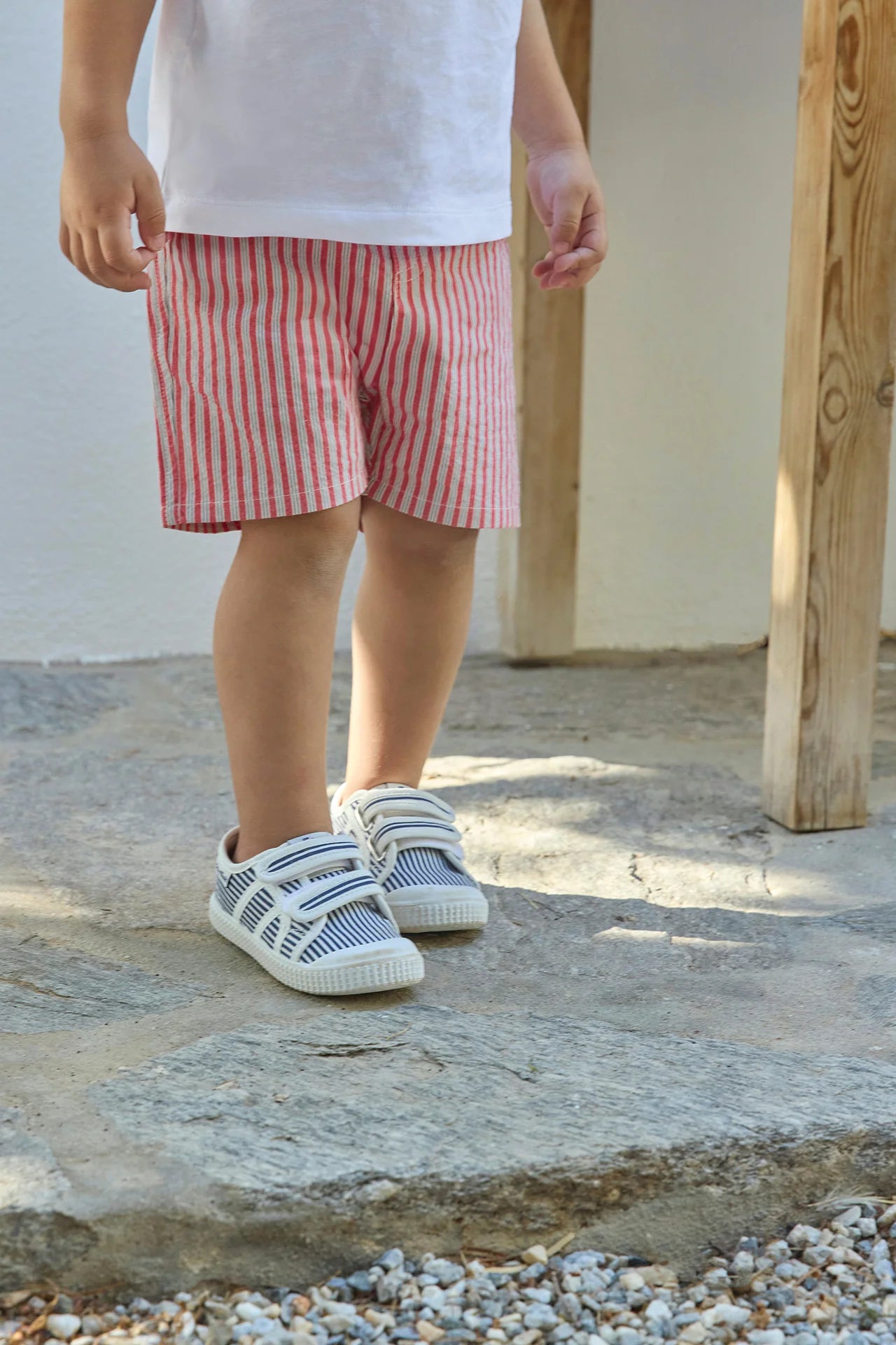 Shorts - Rote Baumwollstreifen