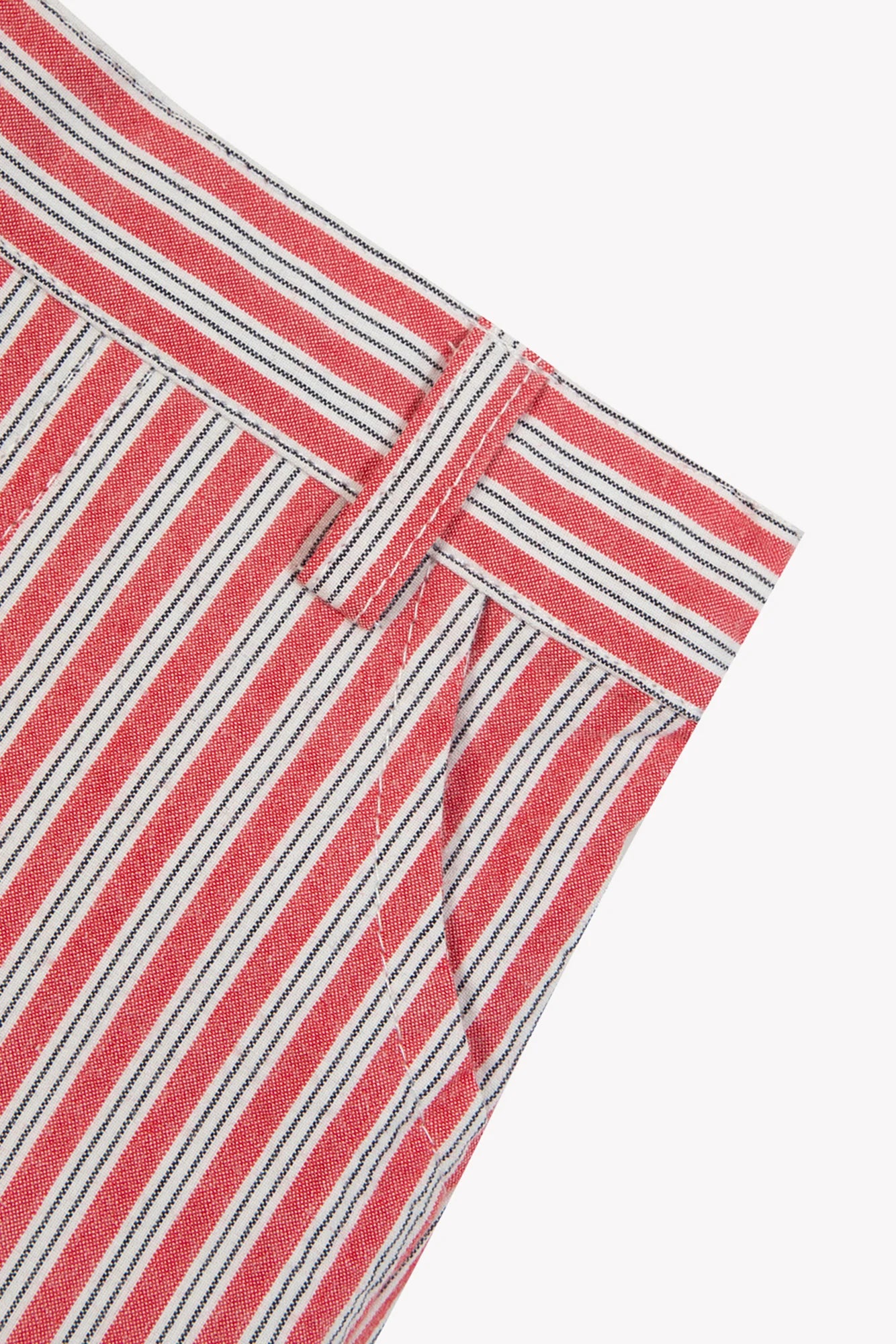 Shorts - Rote Baumwollstreifen