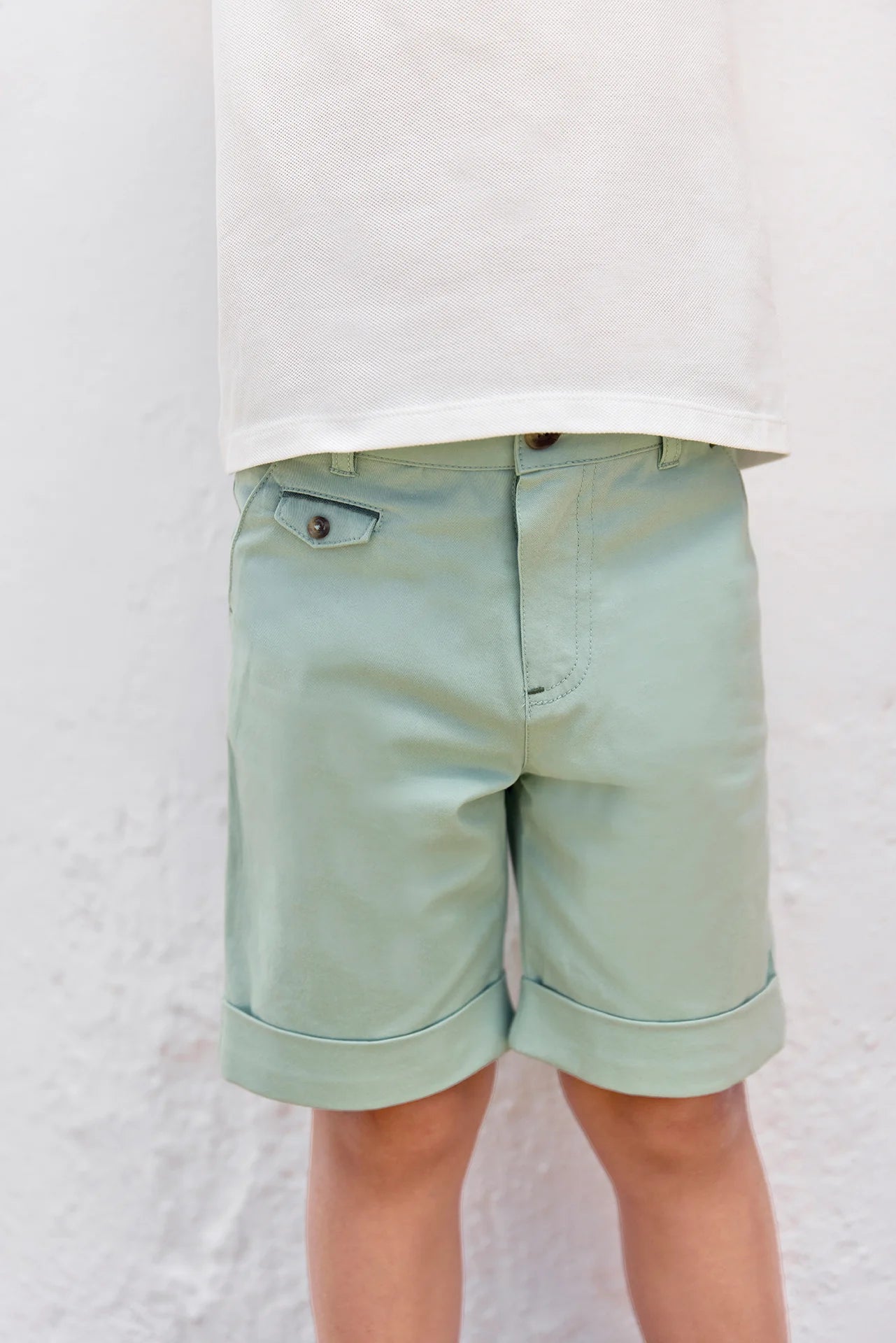 Shorts - Salbeigrün Baumwolle