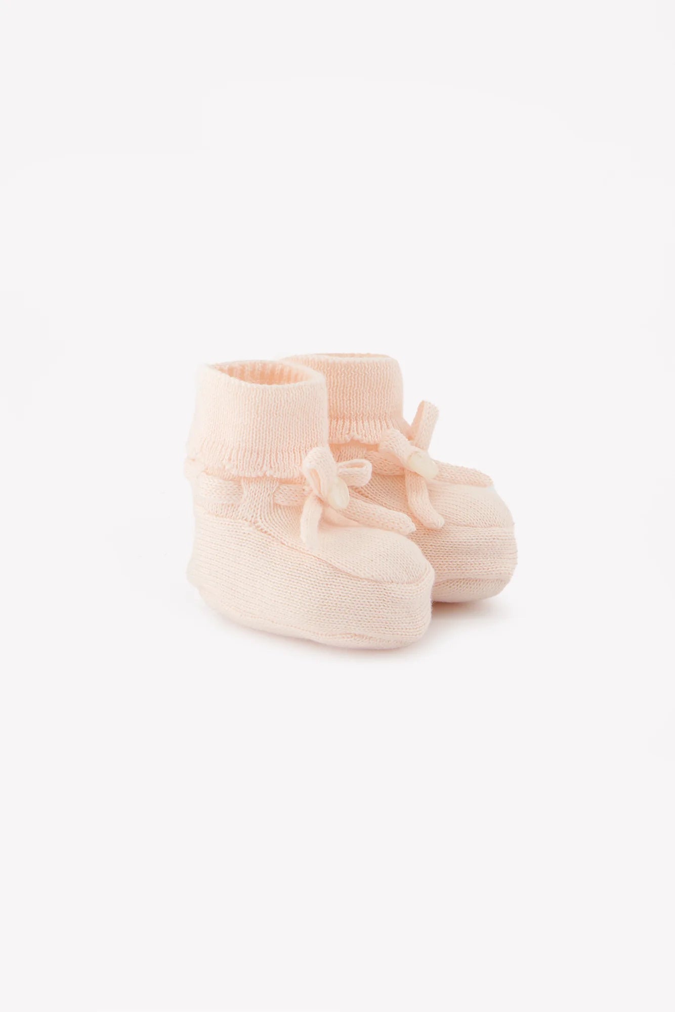 Schühchen – Schleife aus rosa Baumwolle