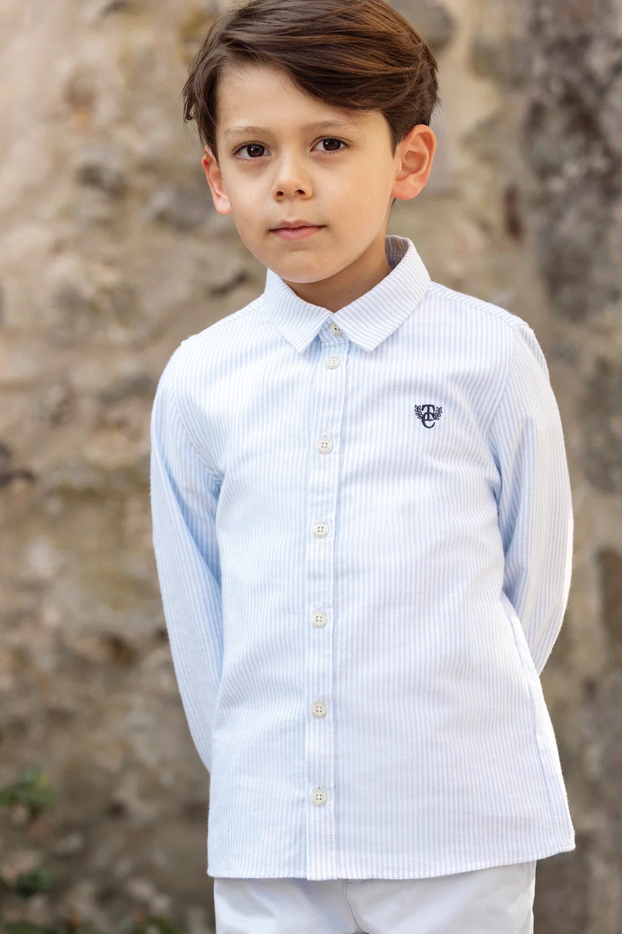 Shirt - Blue Striped Cotton