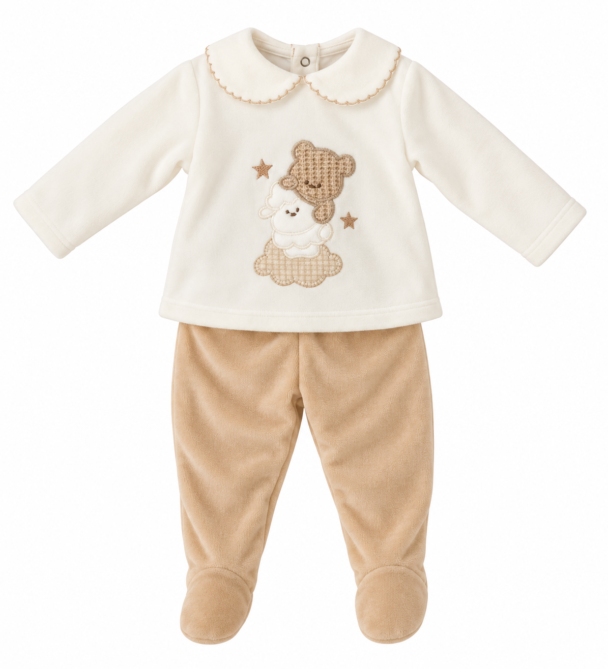 Two-Piece Set - Teddy Bear Velour Set