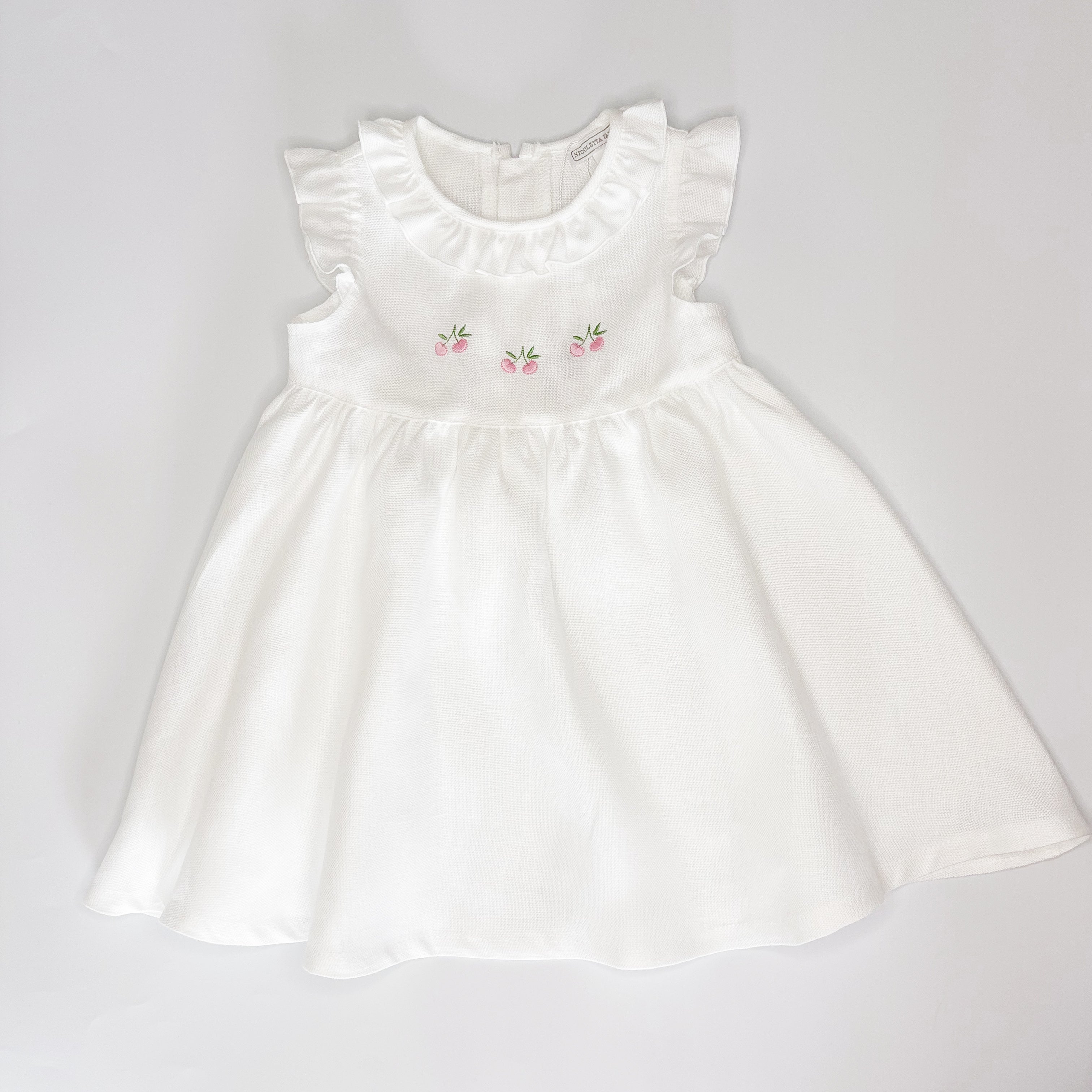 Kleid - Leinen mit Kirschen