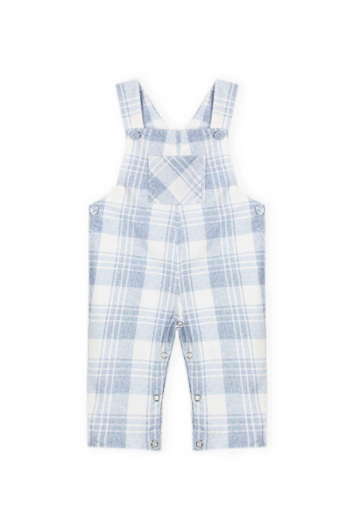 Dungarees - Pale Blue Check Corduroy