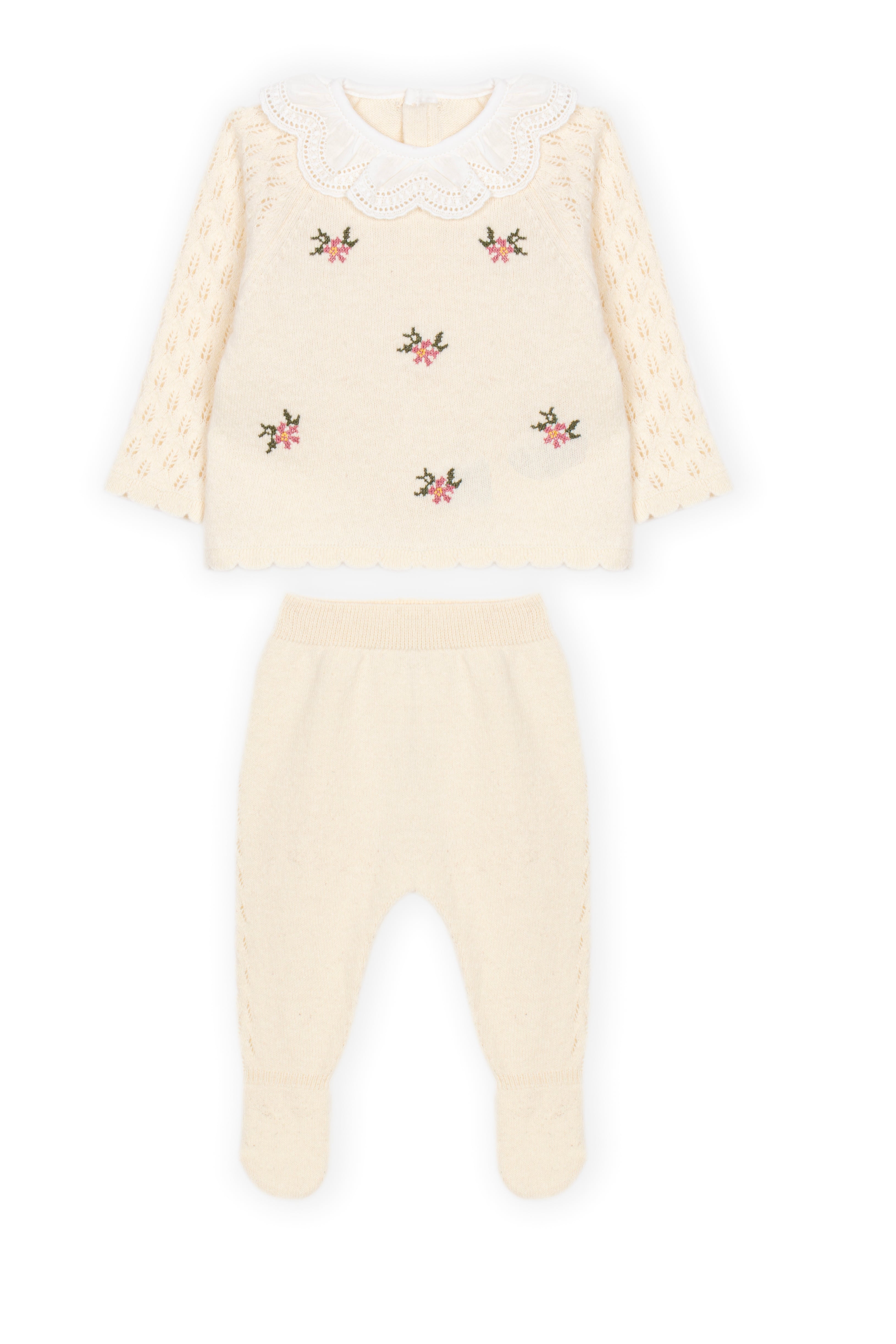 Knit Set - Ivory Floral