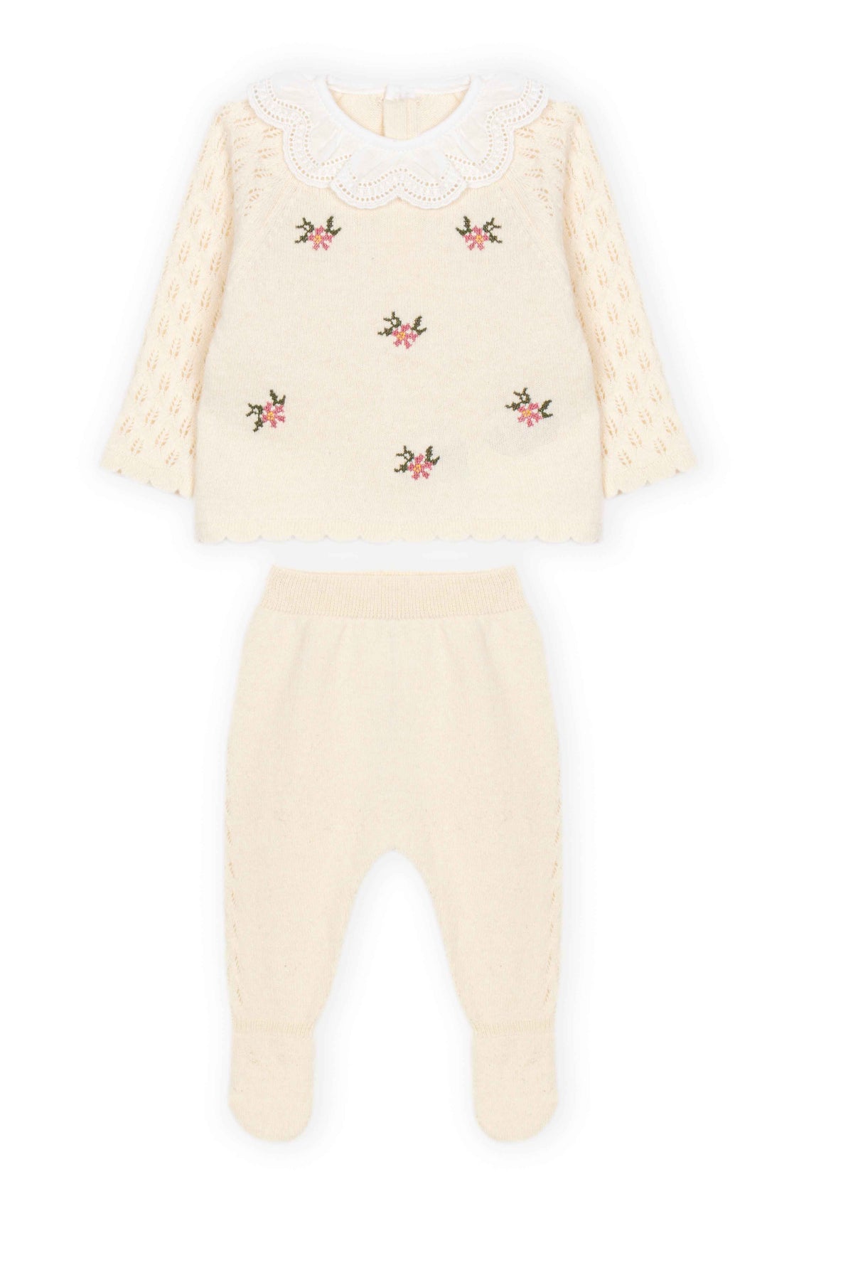 Knit Set - Ivory Floral