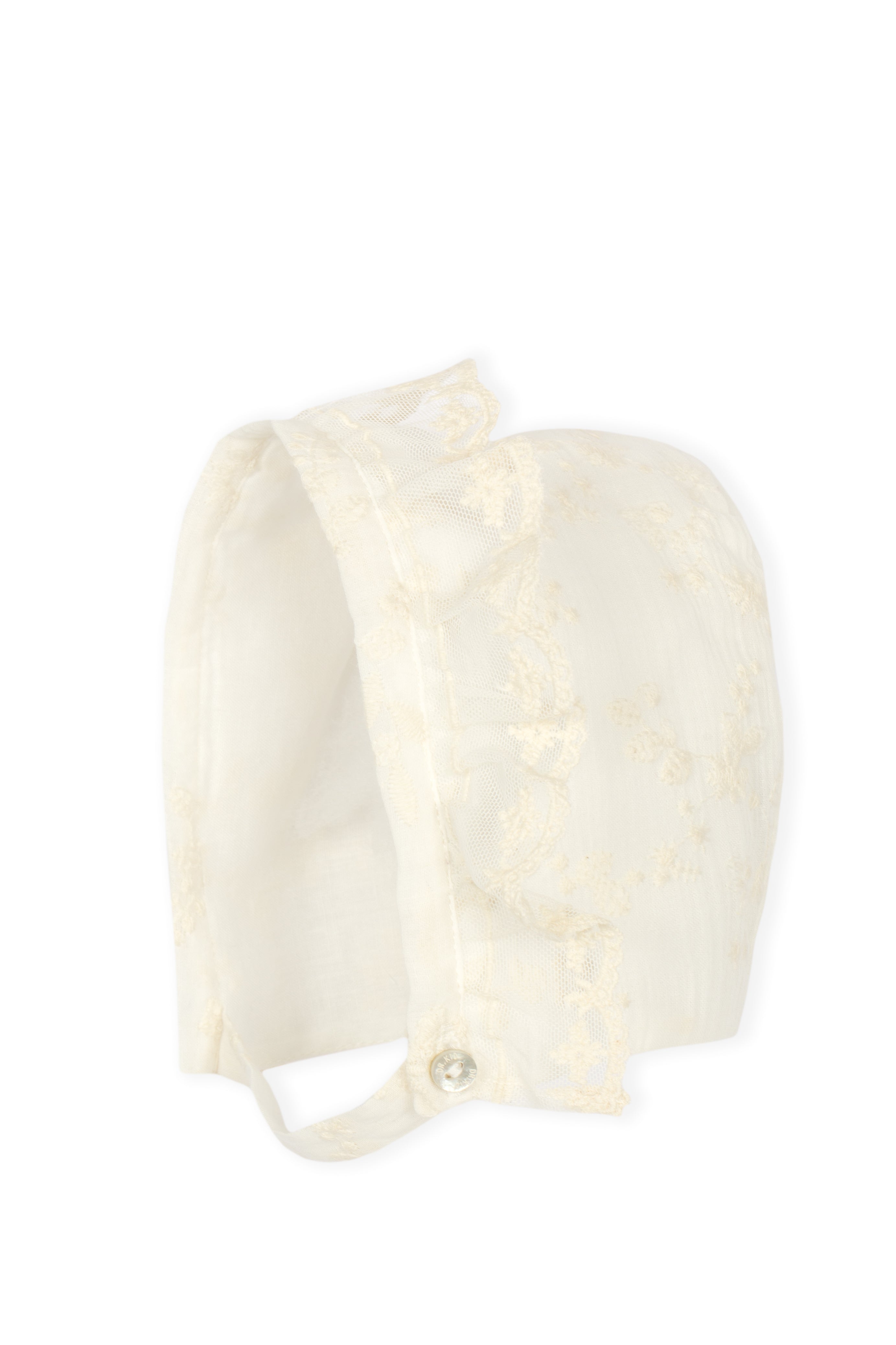 Taufkleid – Elizbeth, elfenbeinfarben, mit floraler Spitze