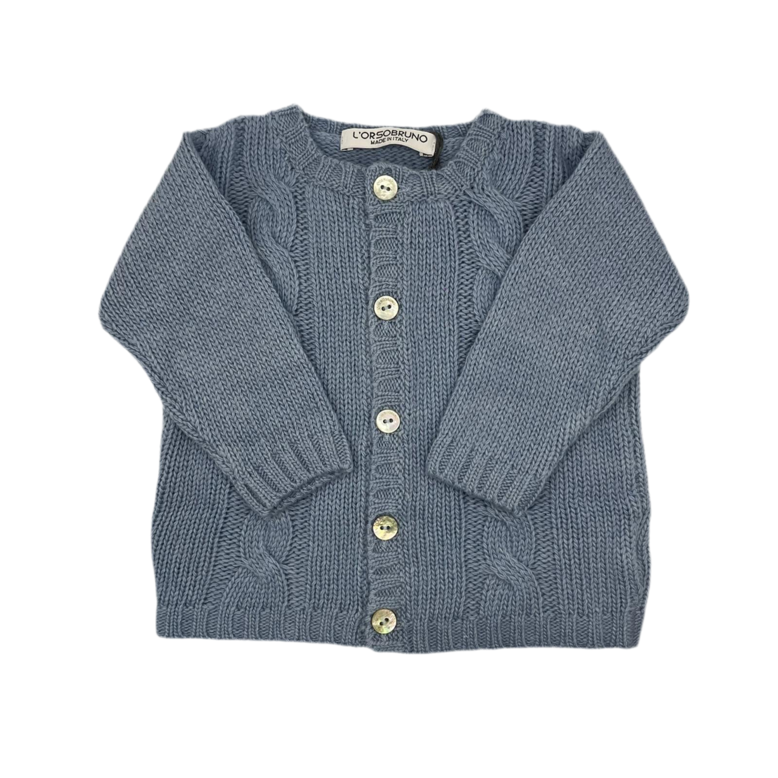 Cardigan - Cable Knit French Blue