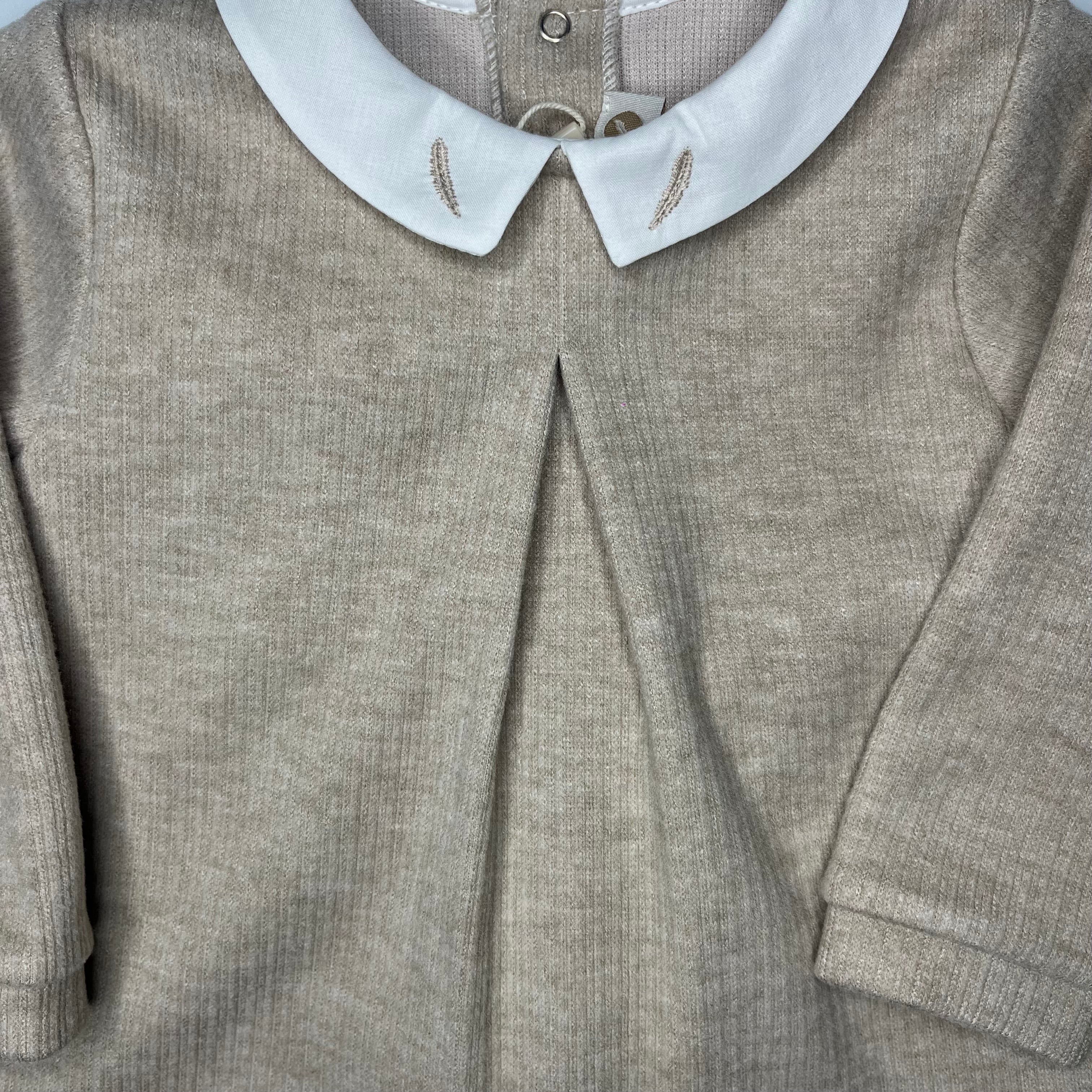 Zweiteiler – Taupe Feder