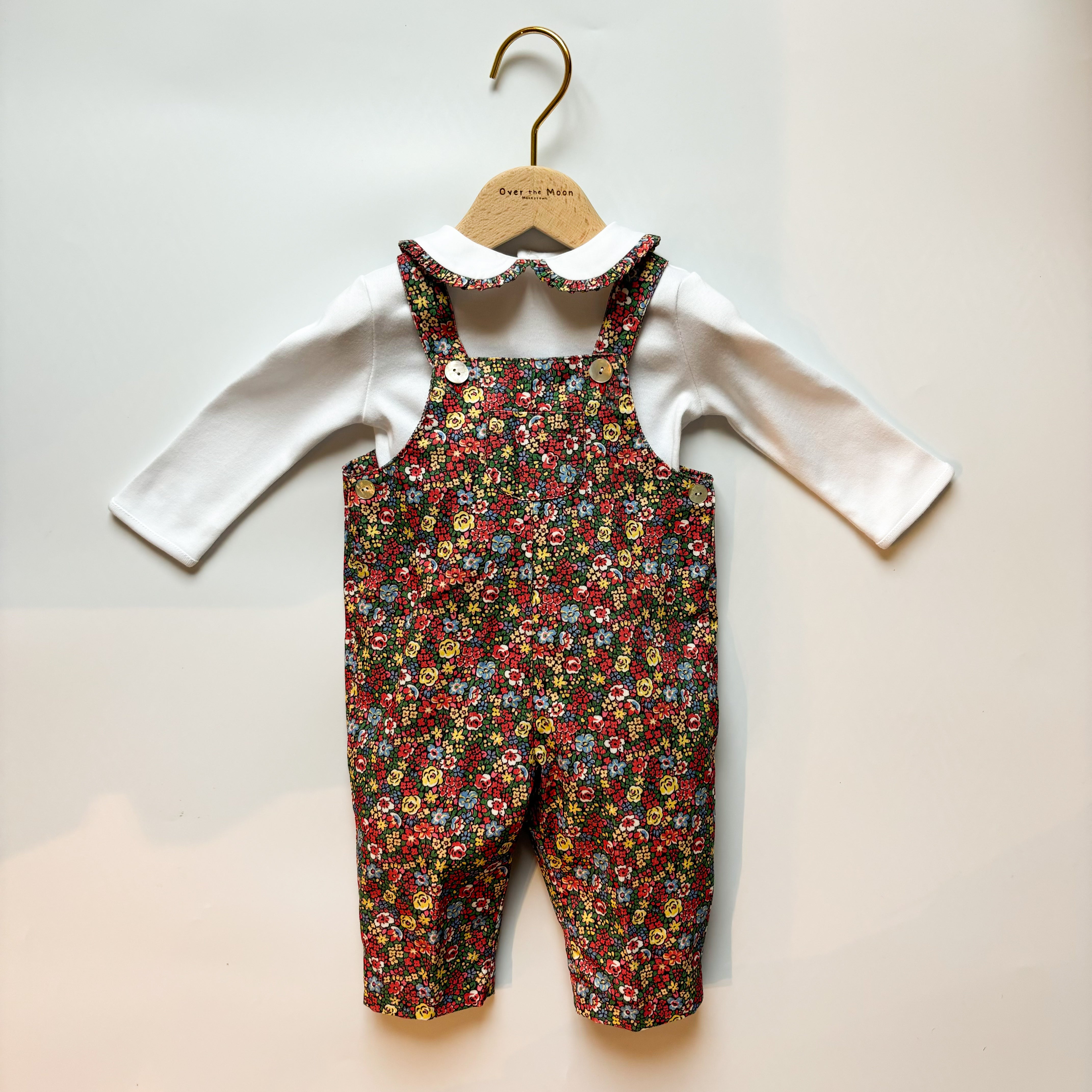 Dungaree Set - Floral Corduroy & Matching Body