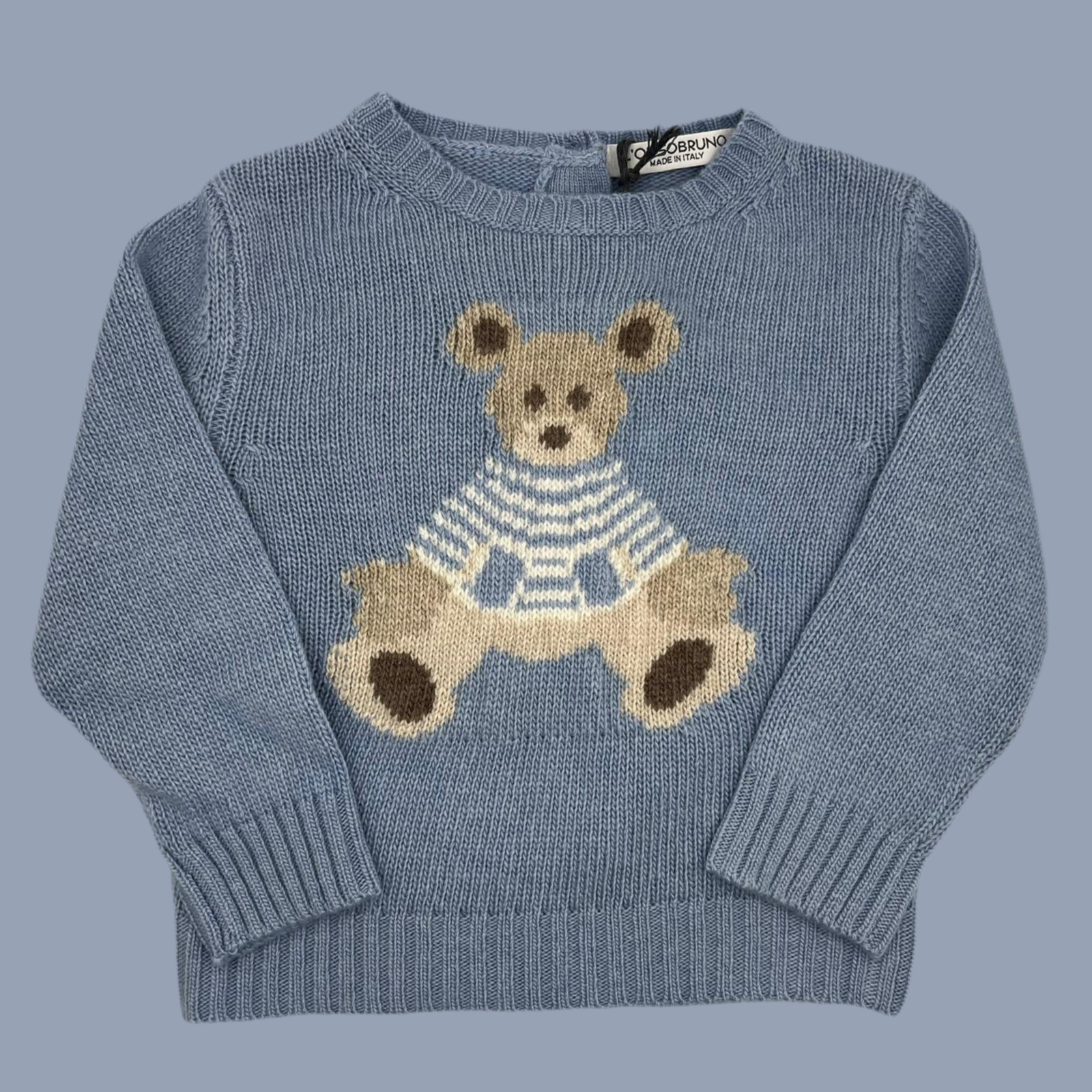 Knit Jumper - Bear Blue