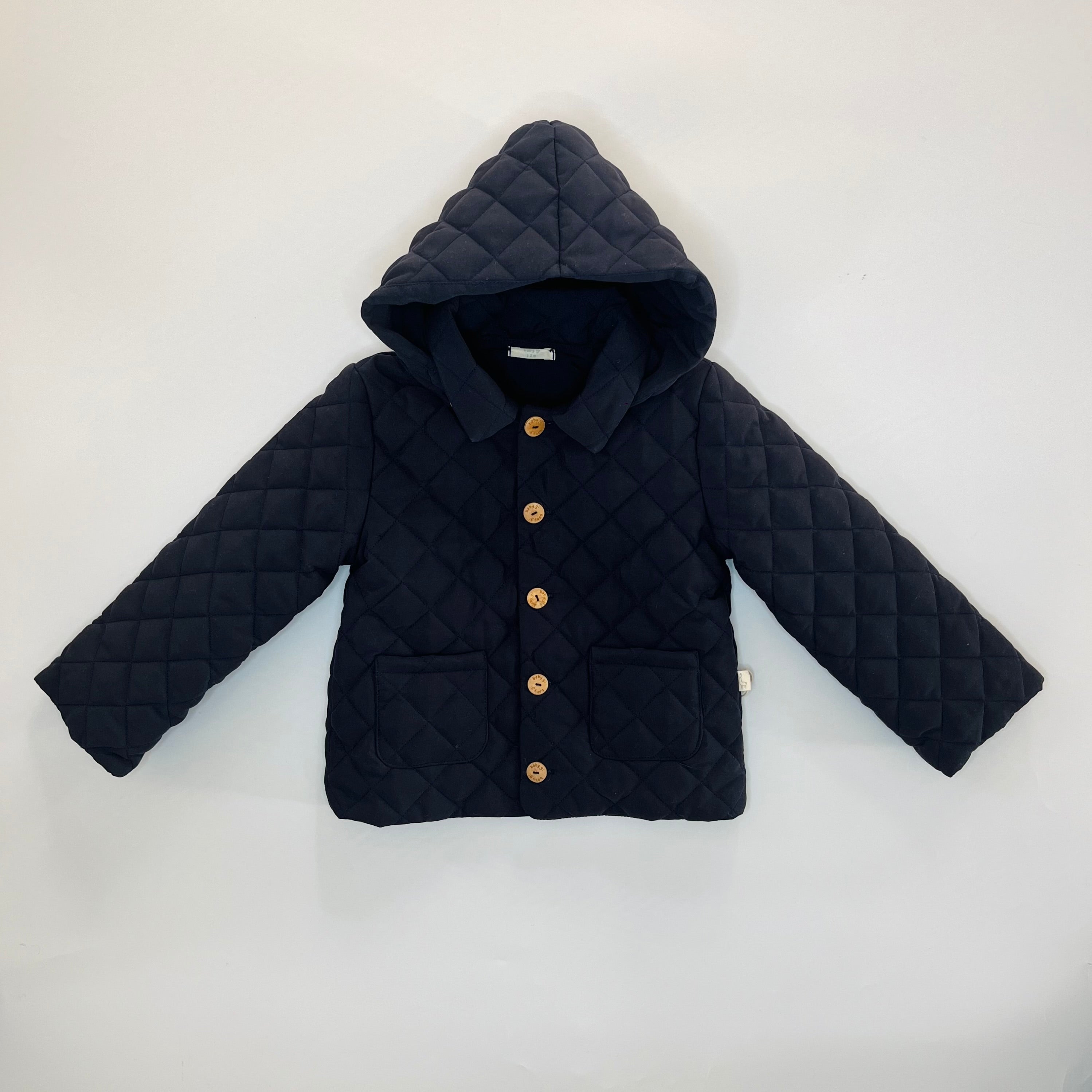 Jacke – Dunkelblau, gepolstert, mit abnehmbarer Kapuze