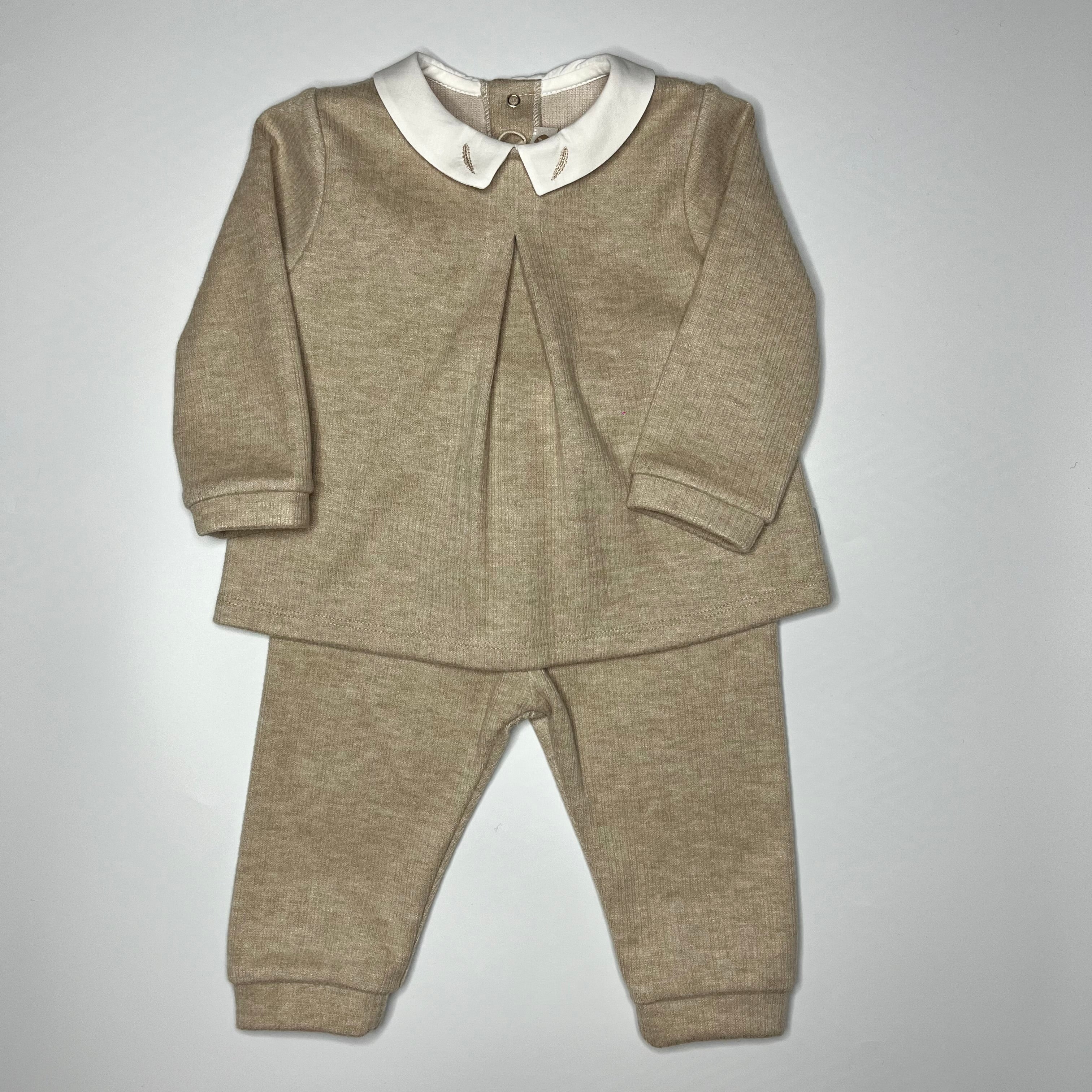 Zweiteiler – Taupe Feder