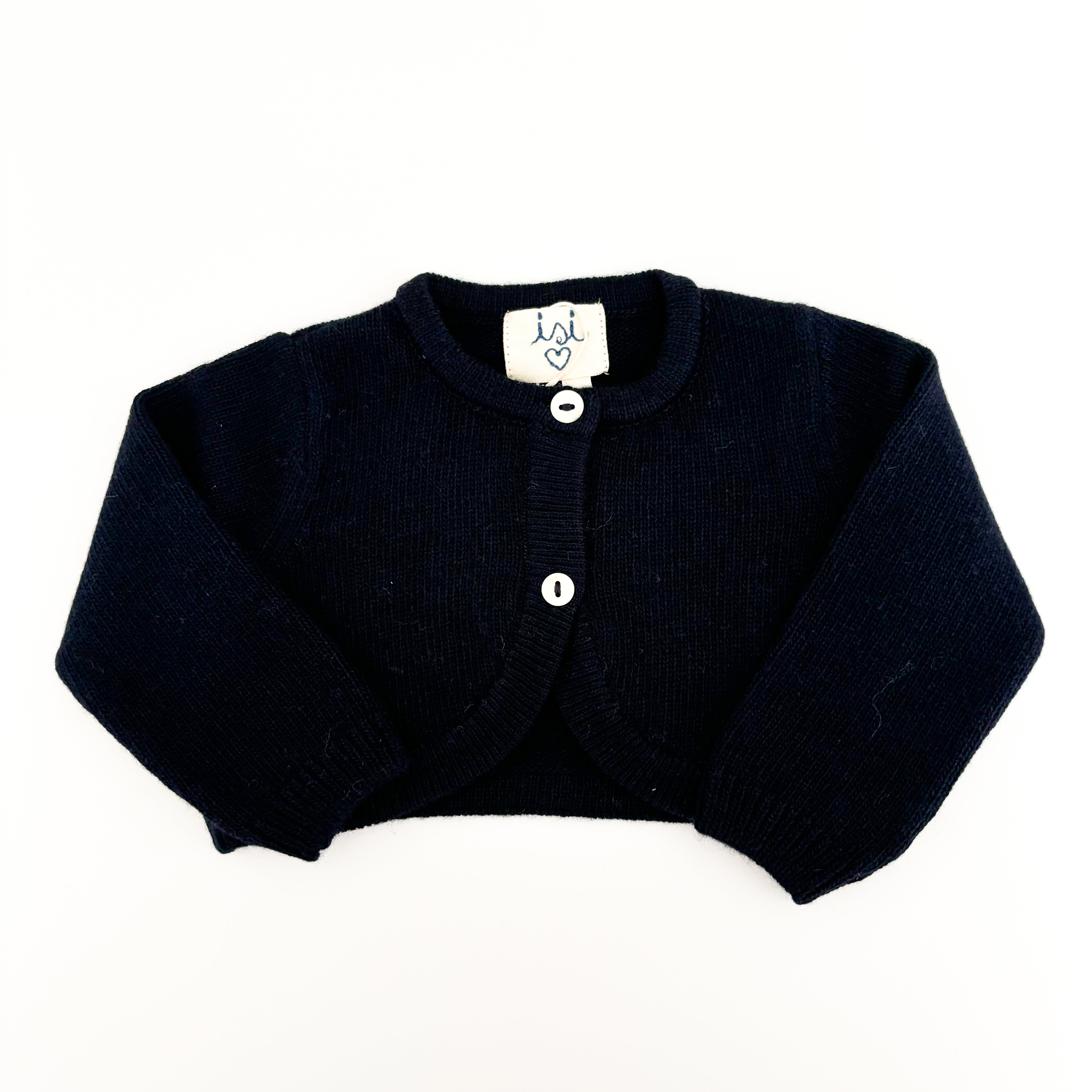 Bolero aus Wolle/Kaschmir – Marineblau