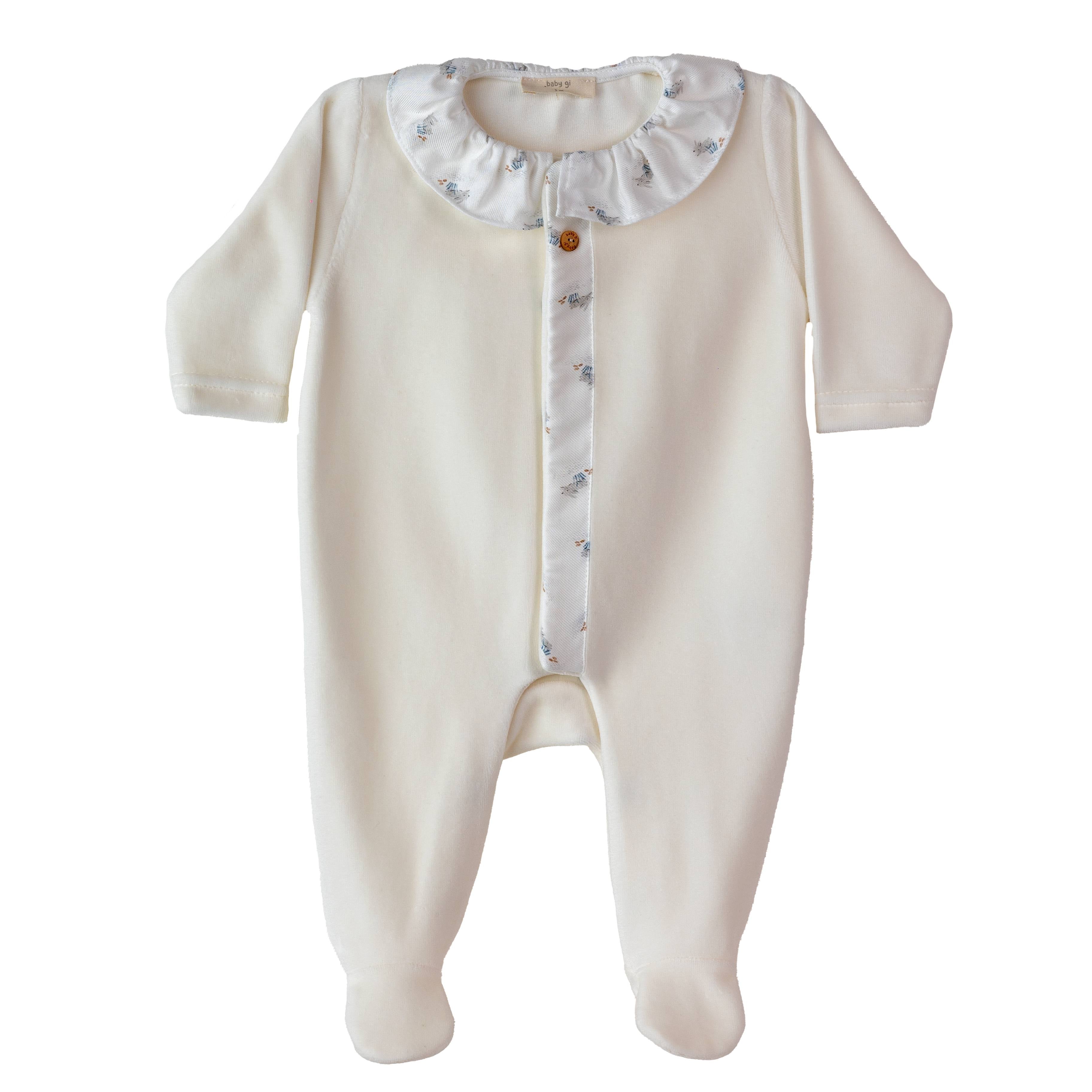 Strampler-Set – Strampler „Kleiner Hase“ mit Rüsche & Lätzchen