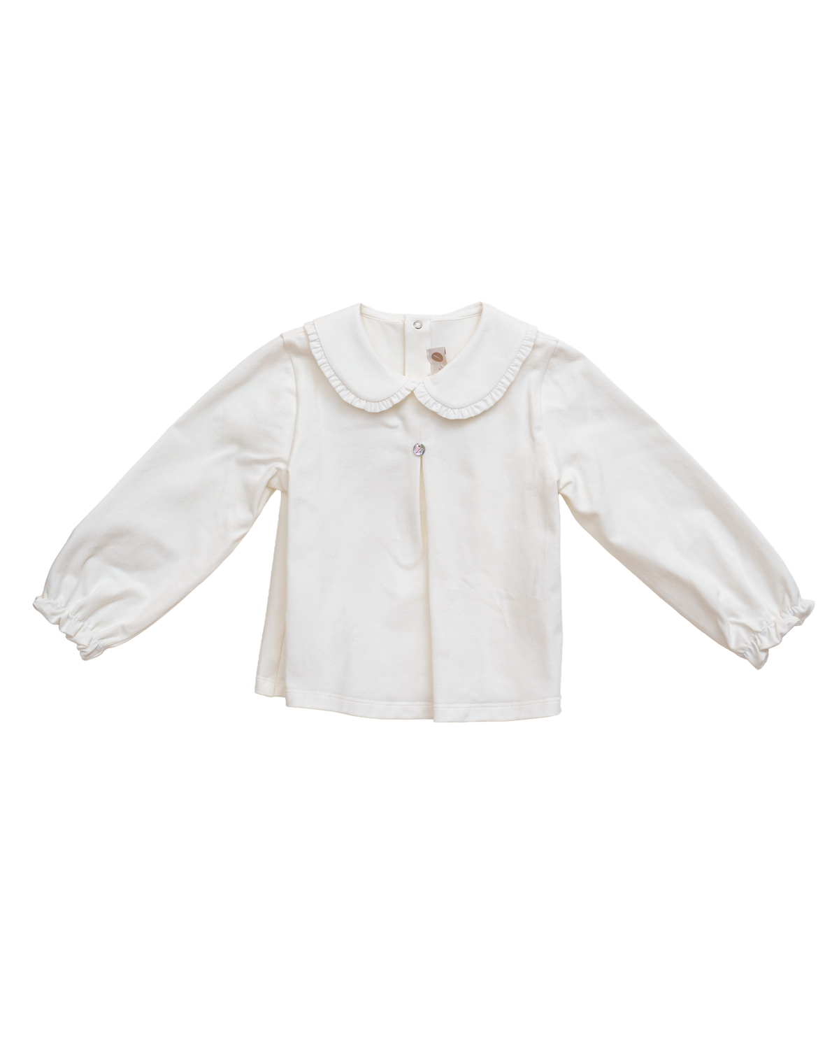 Blouse - Cotton Pleated Frill Collar
