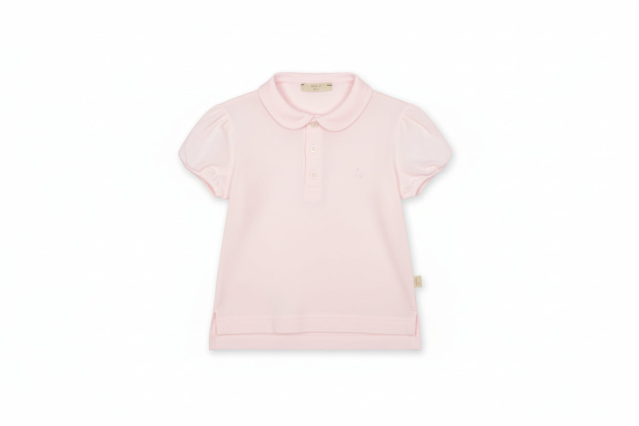 T-Shirt - Pique Interlock Polo Puff Sleeve