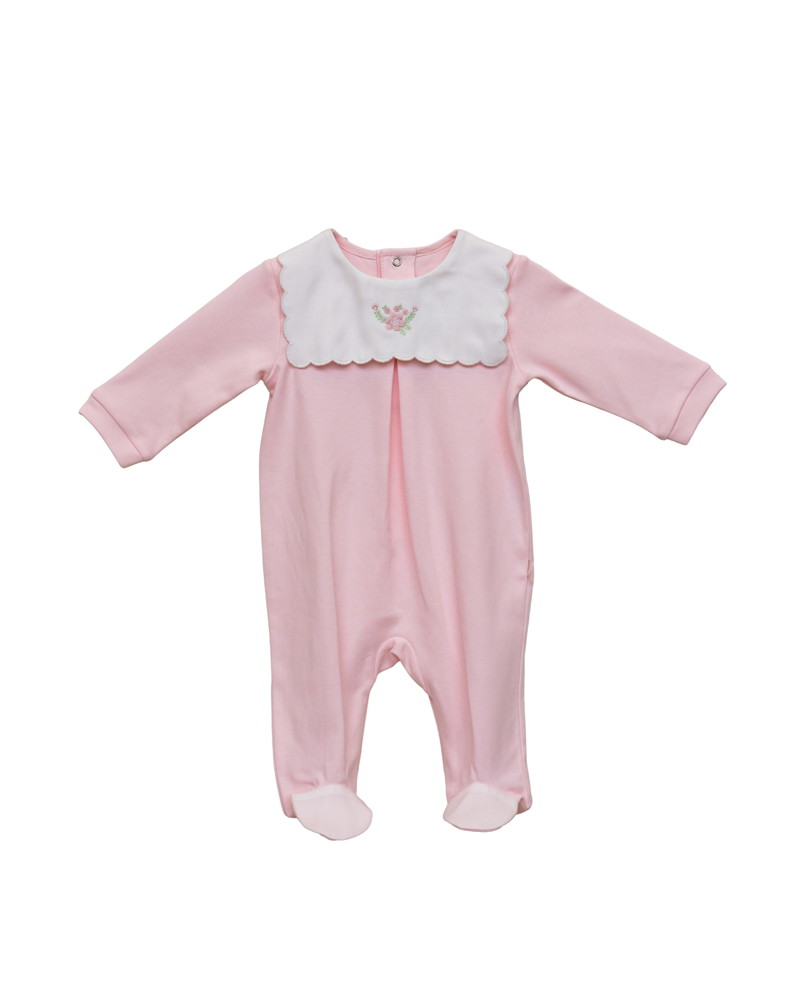 Baby-Schlafoverall - Rosablüten-Strauß