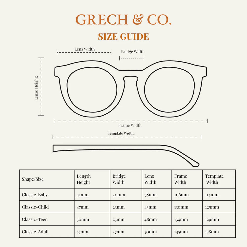 Classic | Sustainable Sunglasses - 0-2Y Orchard & Tortoise