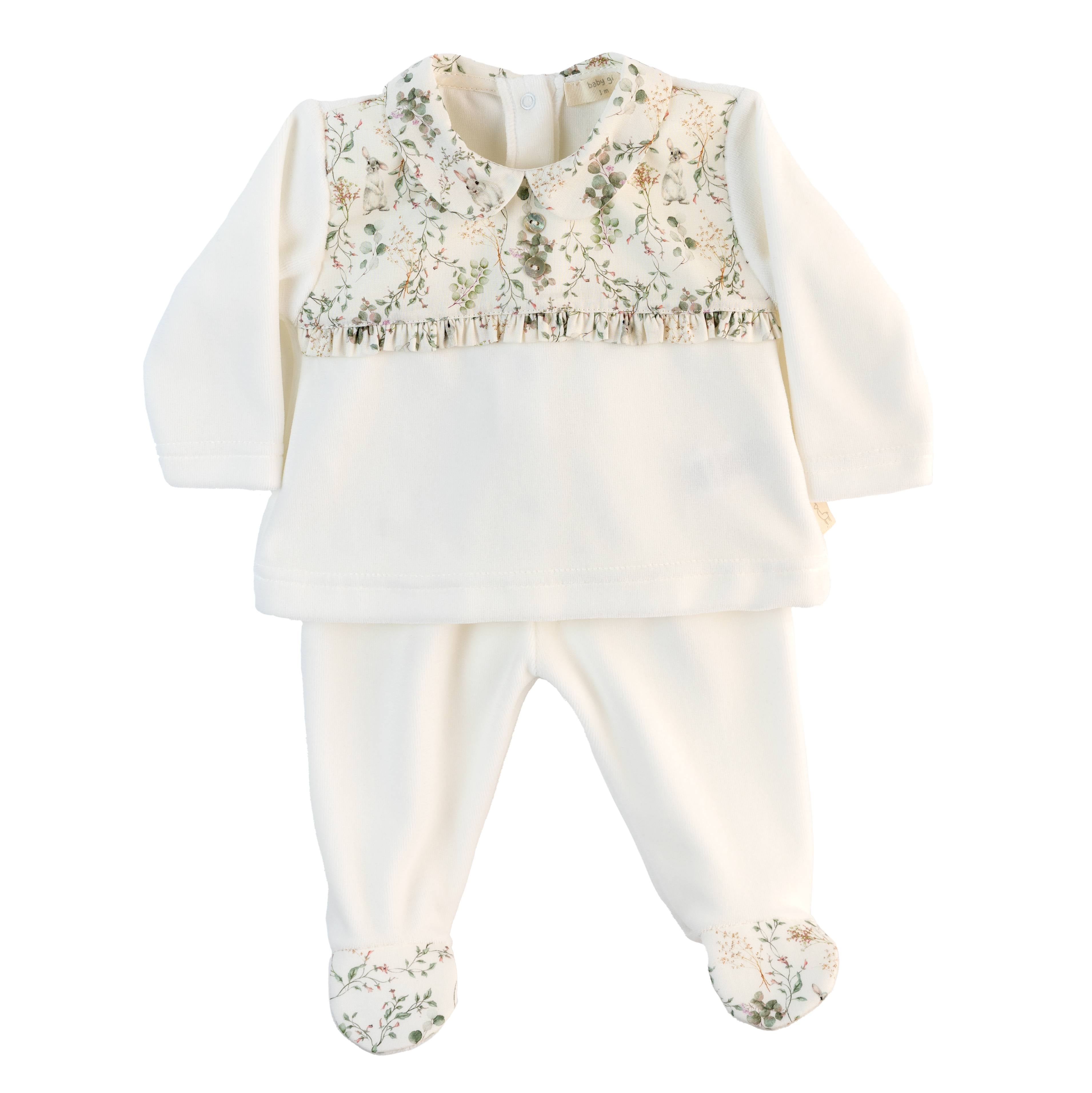 Two Piece Set - Rabbits in Ivory