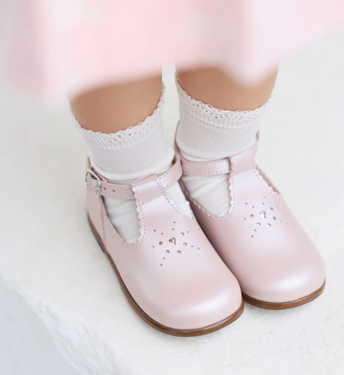 Schuhe - Altrosa T-Spange