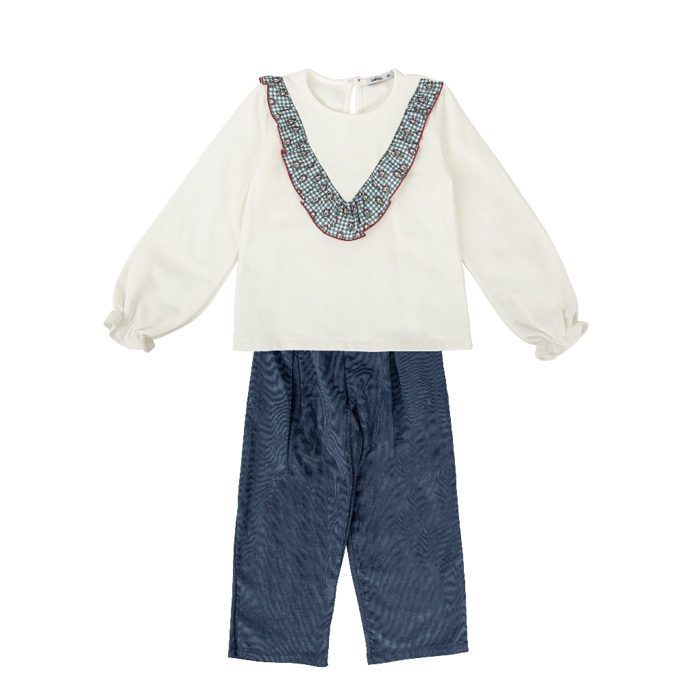 Trouser Set - Lluvia Navy Check