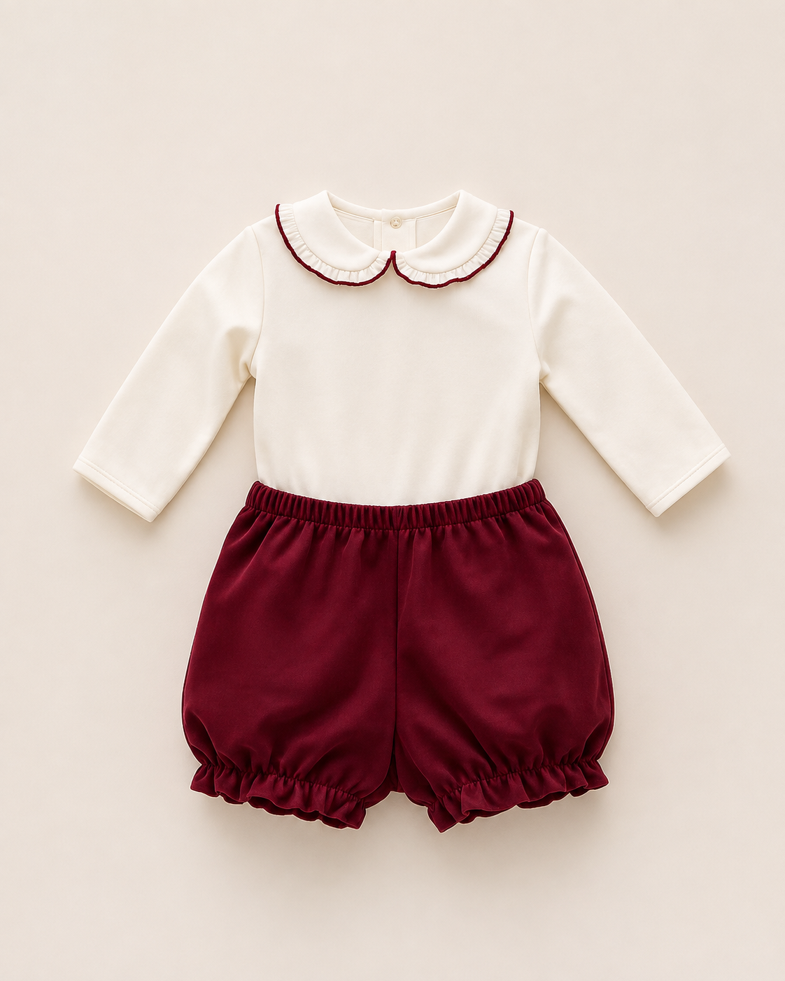 Sisi Set - Wine Velvet Bloomers & Bodysuit