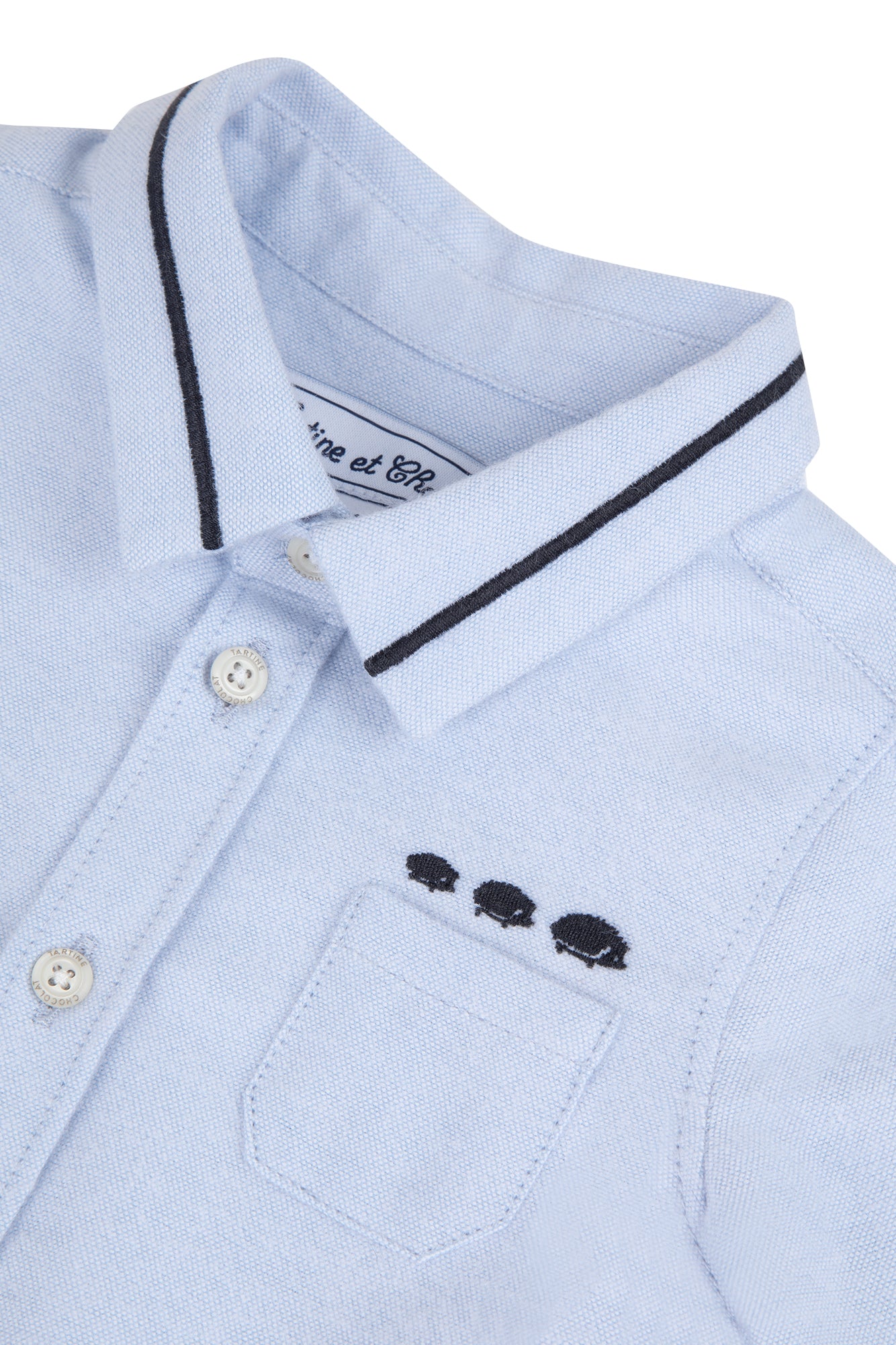 Shirt - Cotton Blue 2 Grey Blue / 1Y