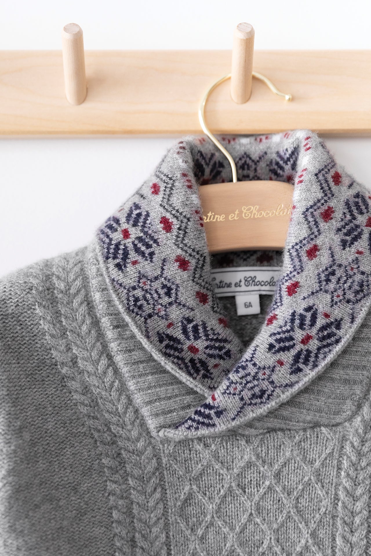 Jumper - Grey Shawl collar Middle Threatened Grey / 3Y