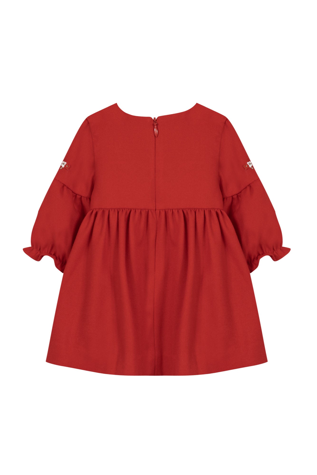 Dress - Red flank Embroiderede Red / 6M