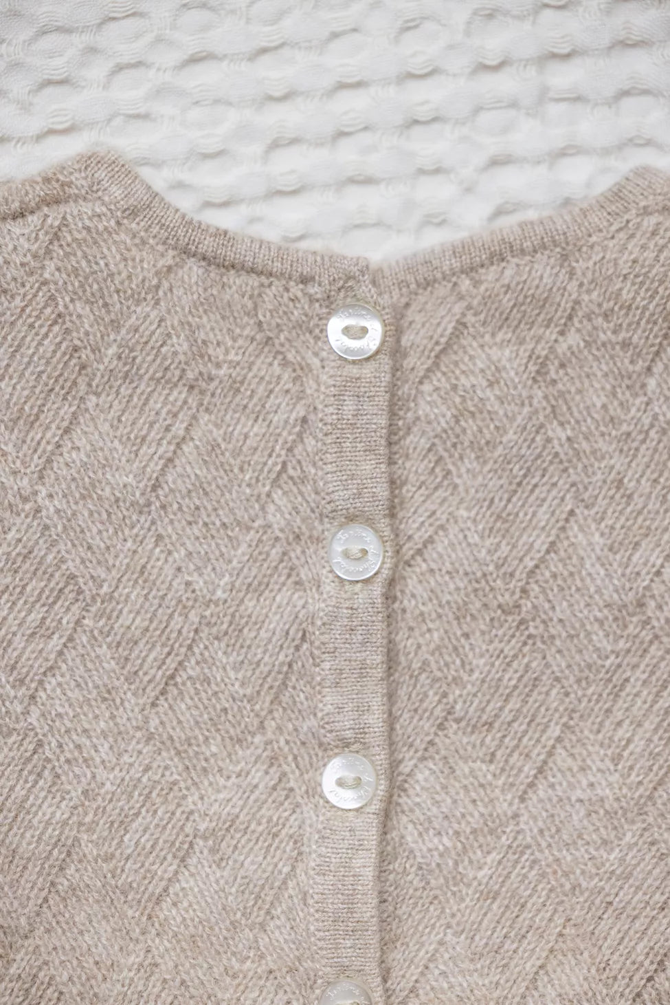Kaschmir-Set – Beige Strick