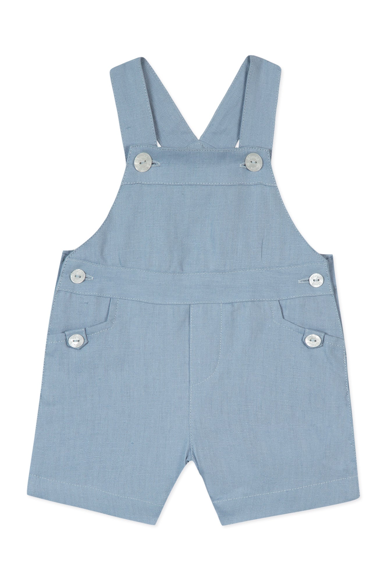 dungaree short - Blue Linen Blue Linen / 3M