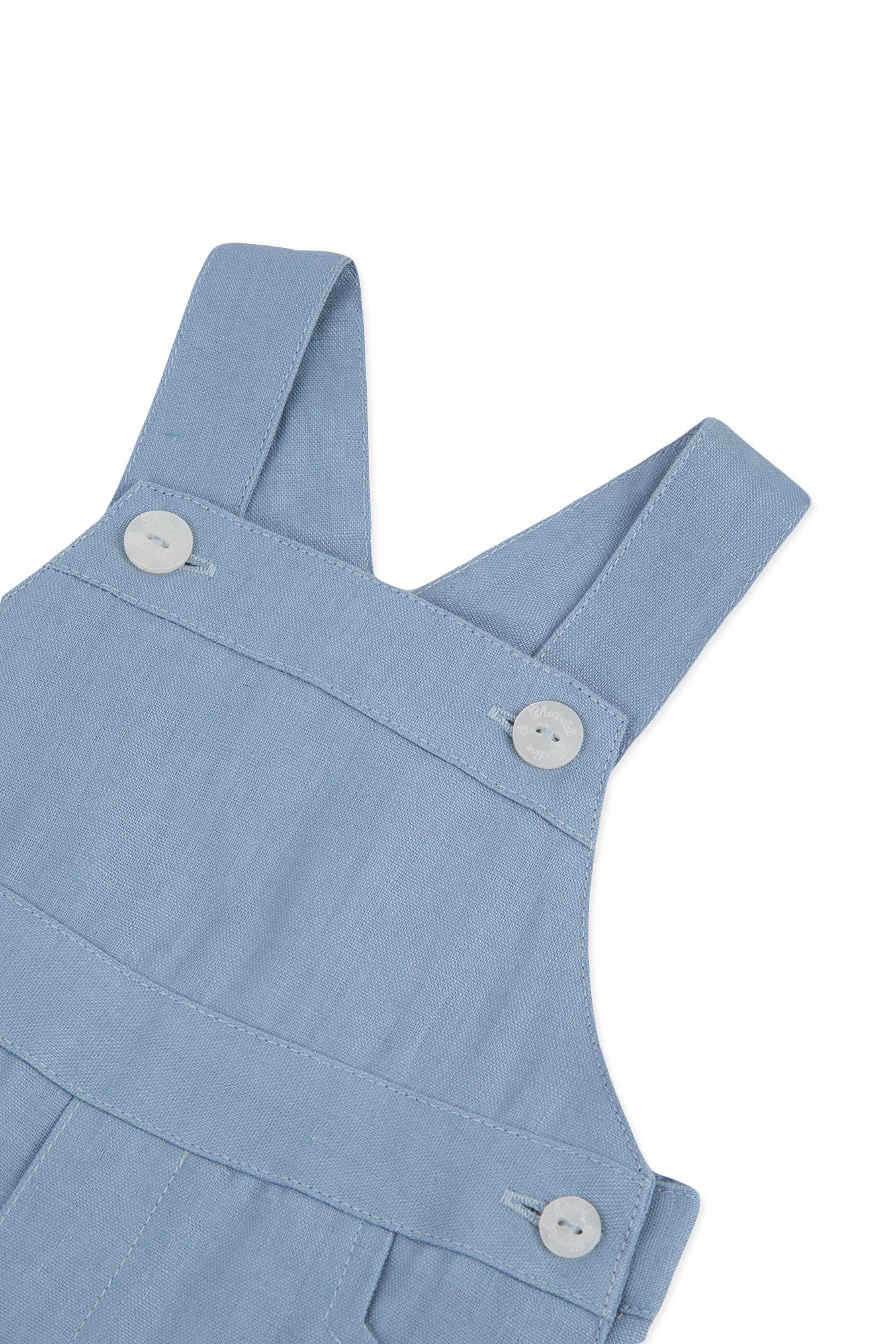 dungaree short - Blue Linen Blue Linen / 3M