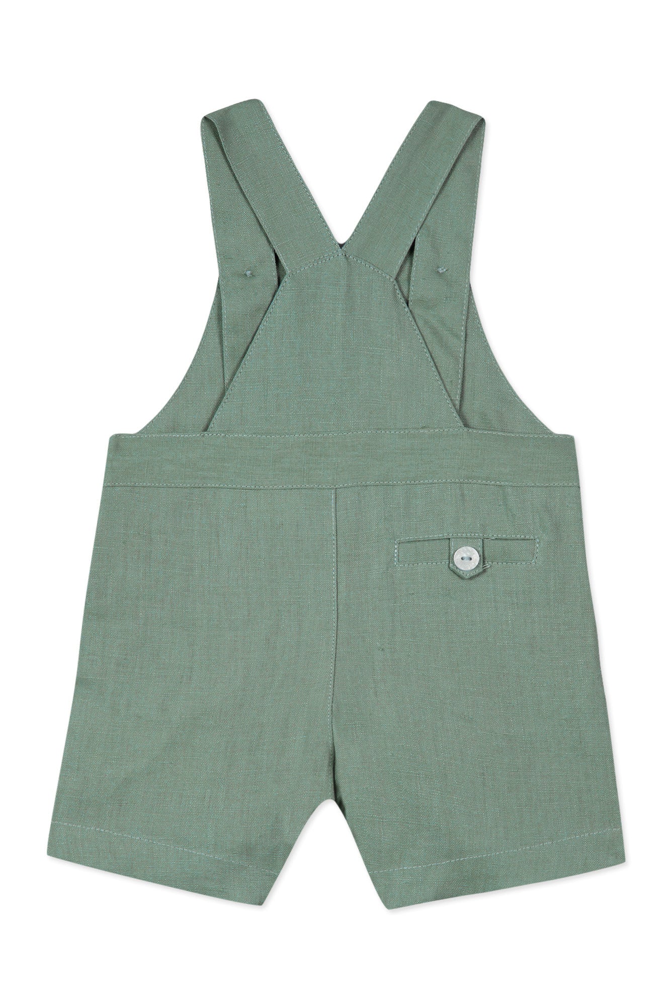 dungaree short - Green Linen Green Linen / 3M