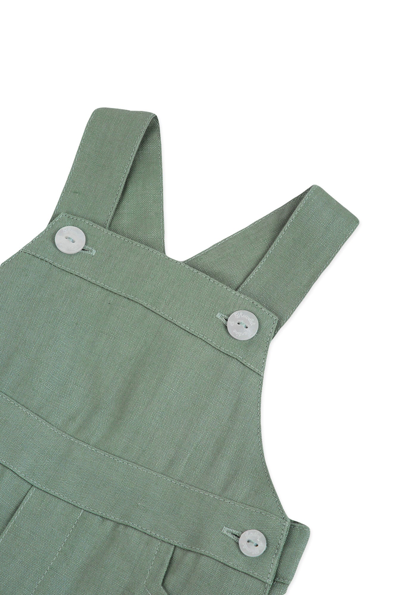dungaree short - Green Linen Green Linen / 3M