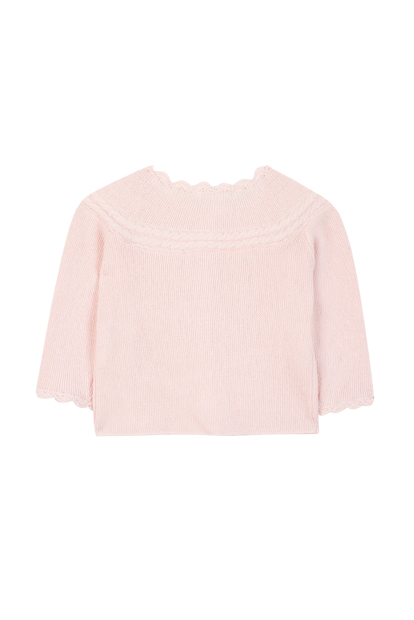 Cardigan - Pale Pink Scallop Pale Rose / 1M