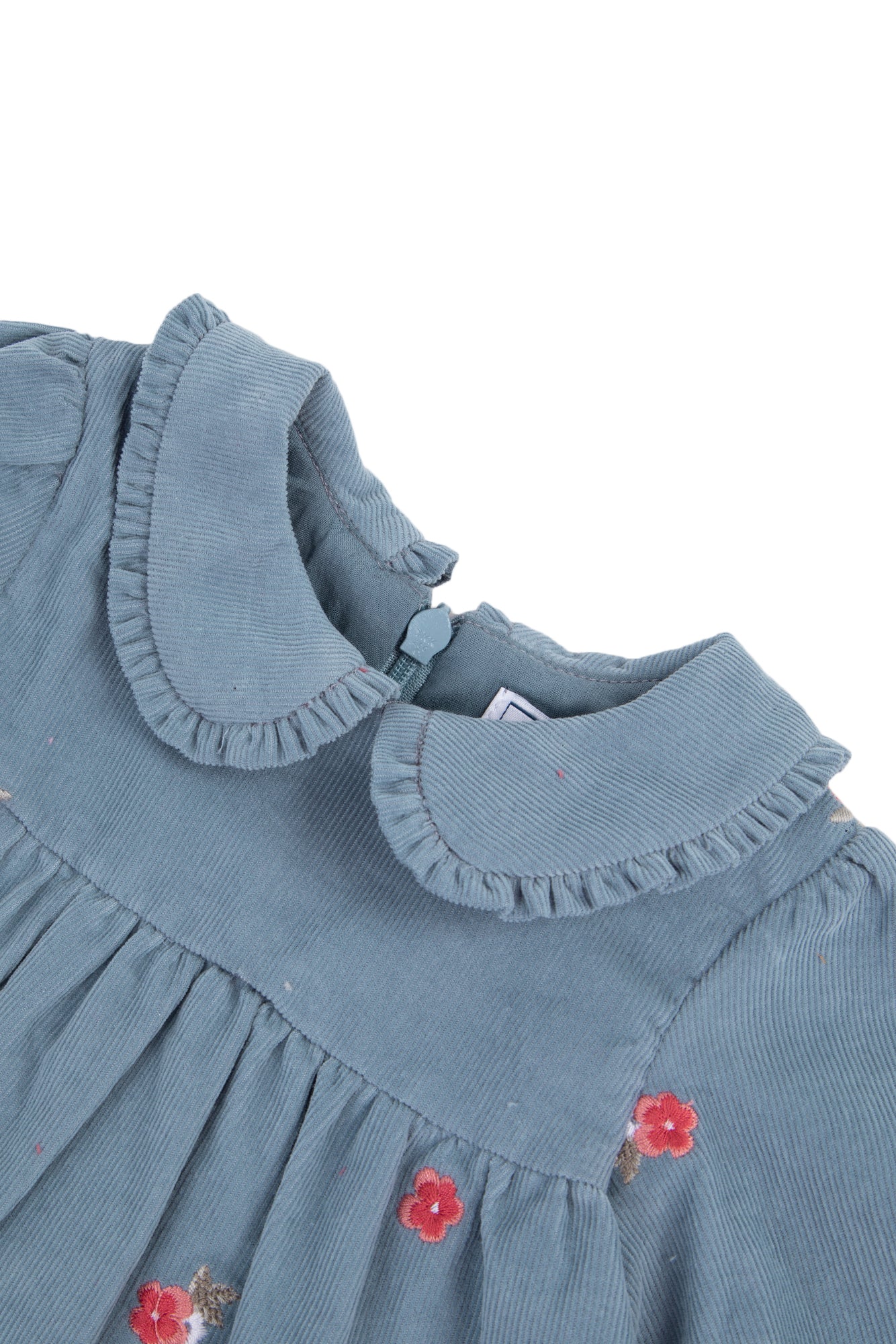 Dress - Blue Velvet Peter Pan Collar Blue / 3M
