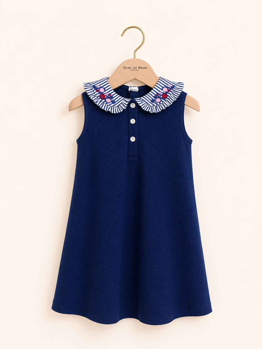 Kleid – Tennis-Streifenkragen