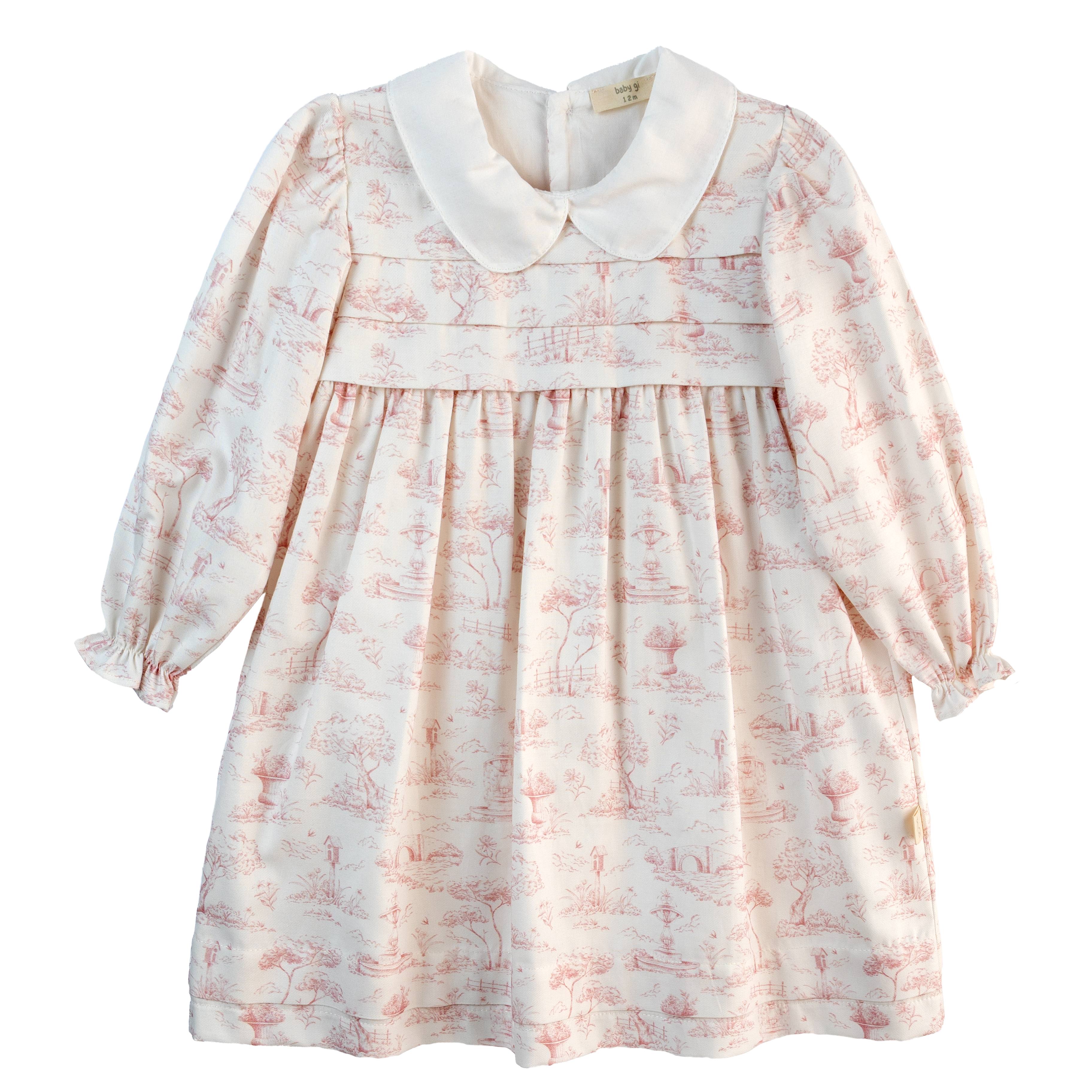 Kleid – Rosa Toile de Jouy