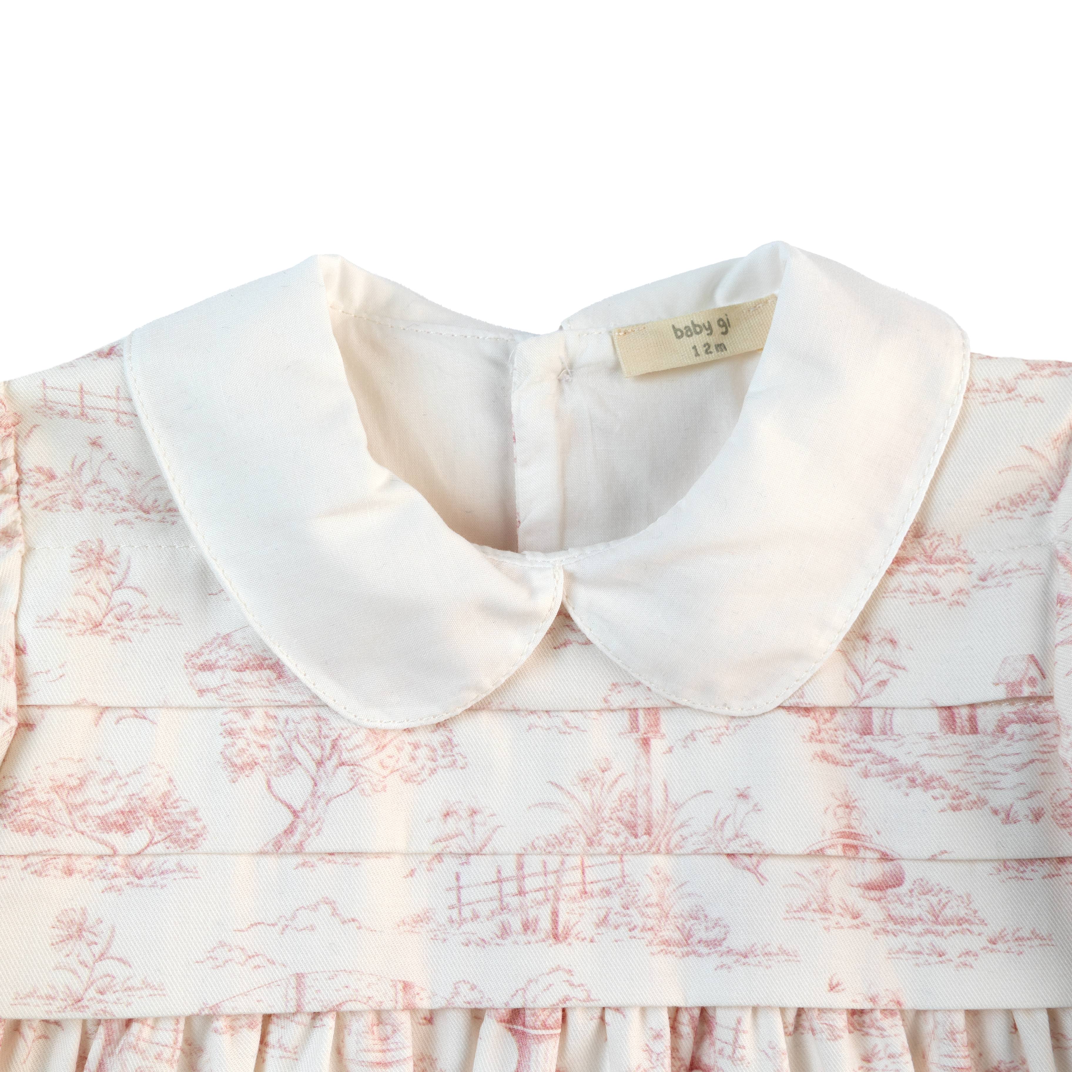 Strampler - Rosa Toile de Jouy