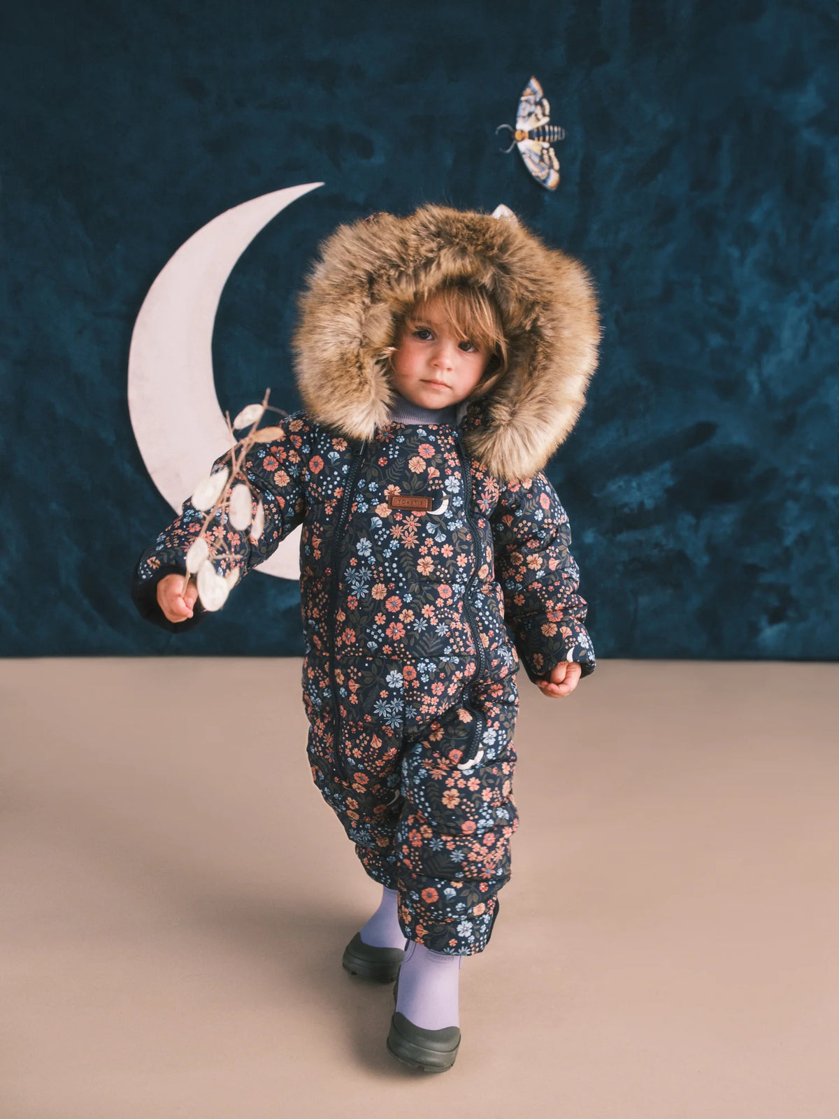 Cloud Onesie Midnight Floral - Over The Moon