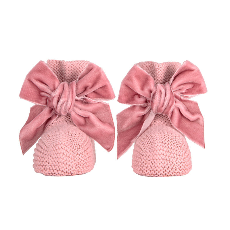 Booties - Velvet Bow - Over The Moon