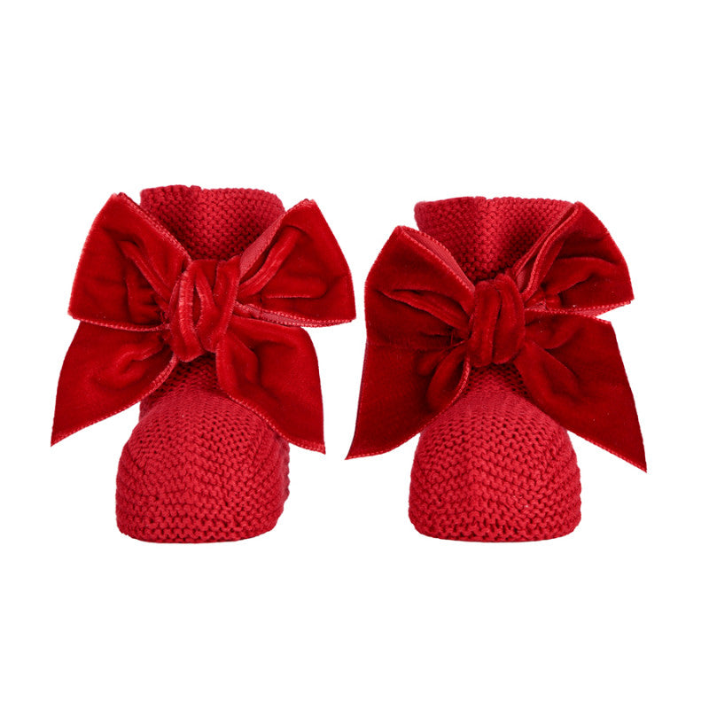 Booties - Velvet Bow - Over The Moon