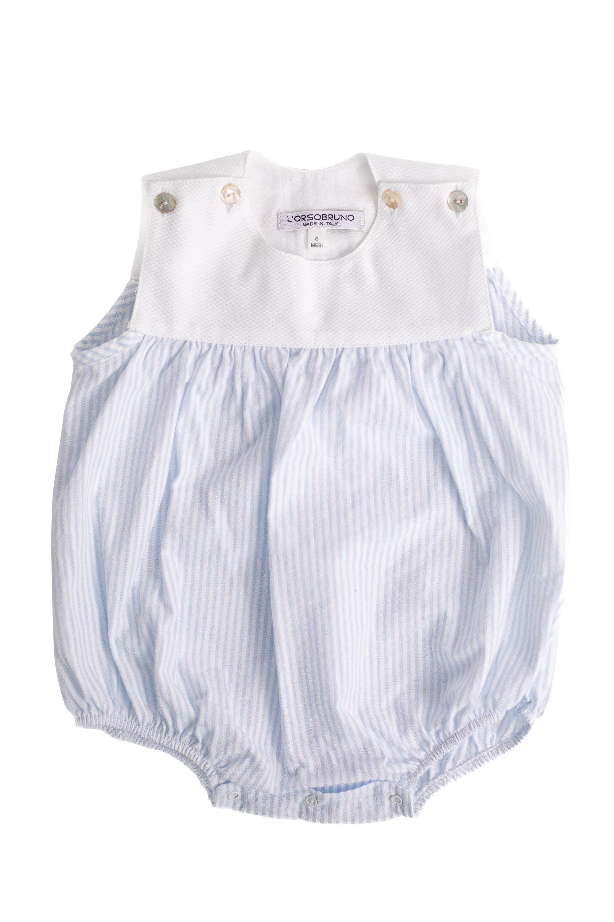 Romper Suit - Pale Blue - L'orsobruno