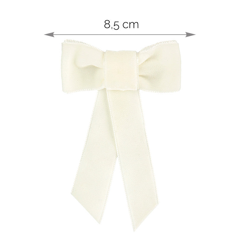 Bow - Velvet Coquette Hair Clip - Over The Moon