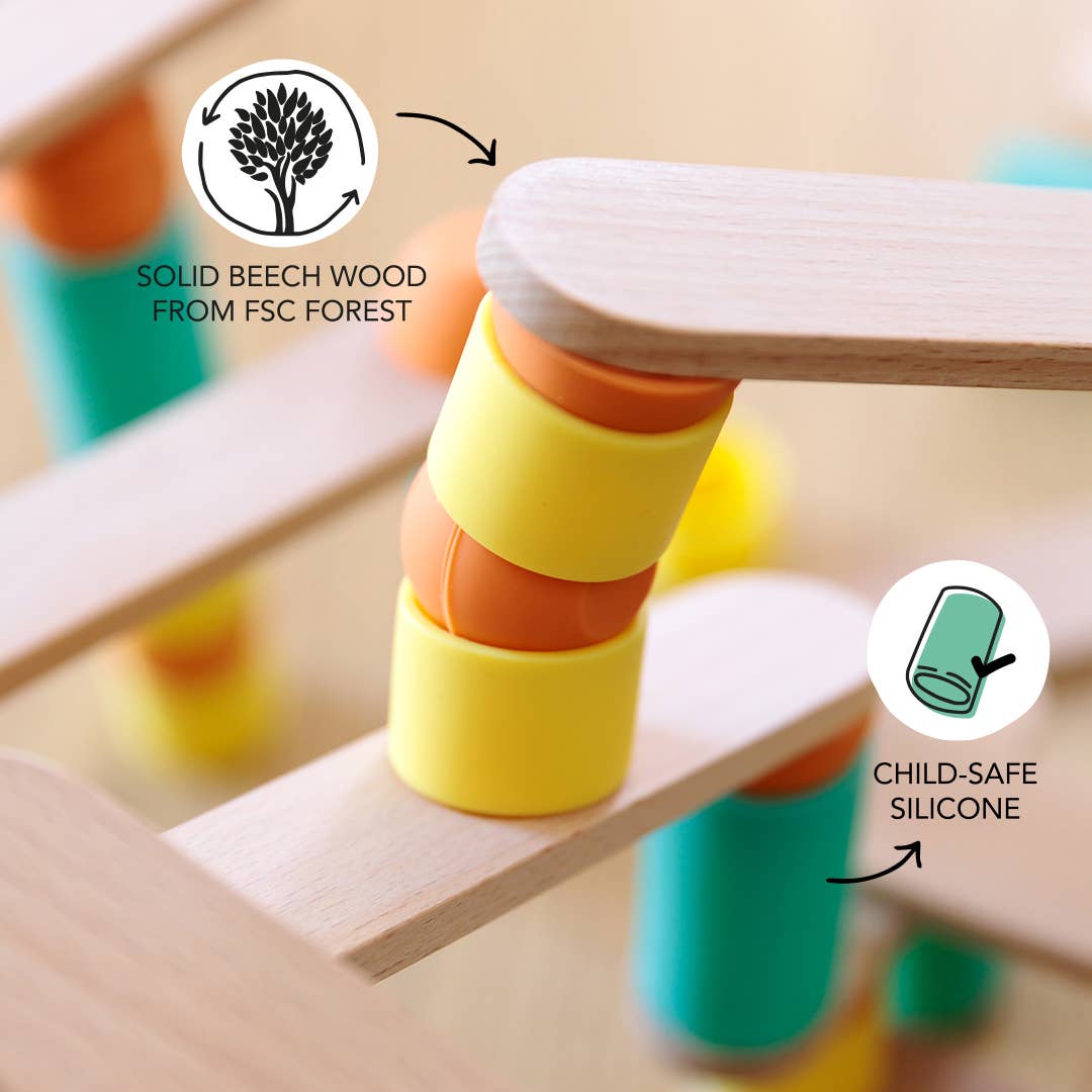 Stix 60 Teile - Pädagogisches Holzbauspielzeug